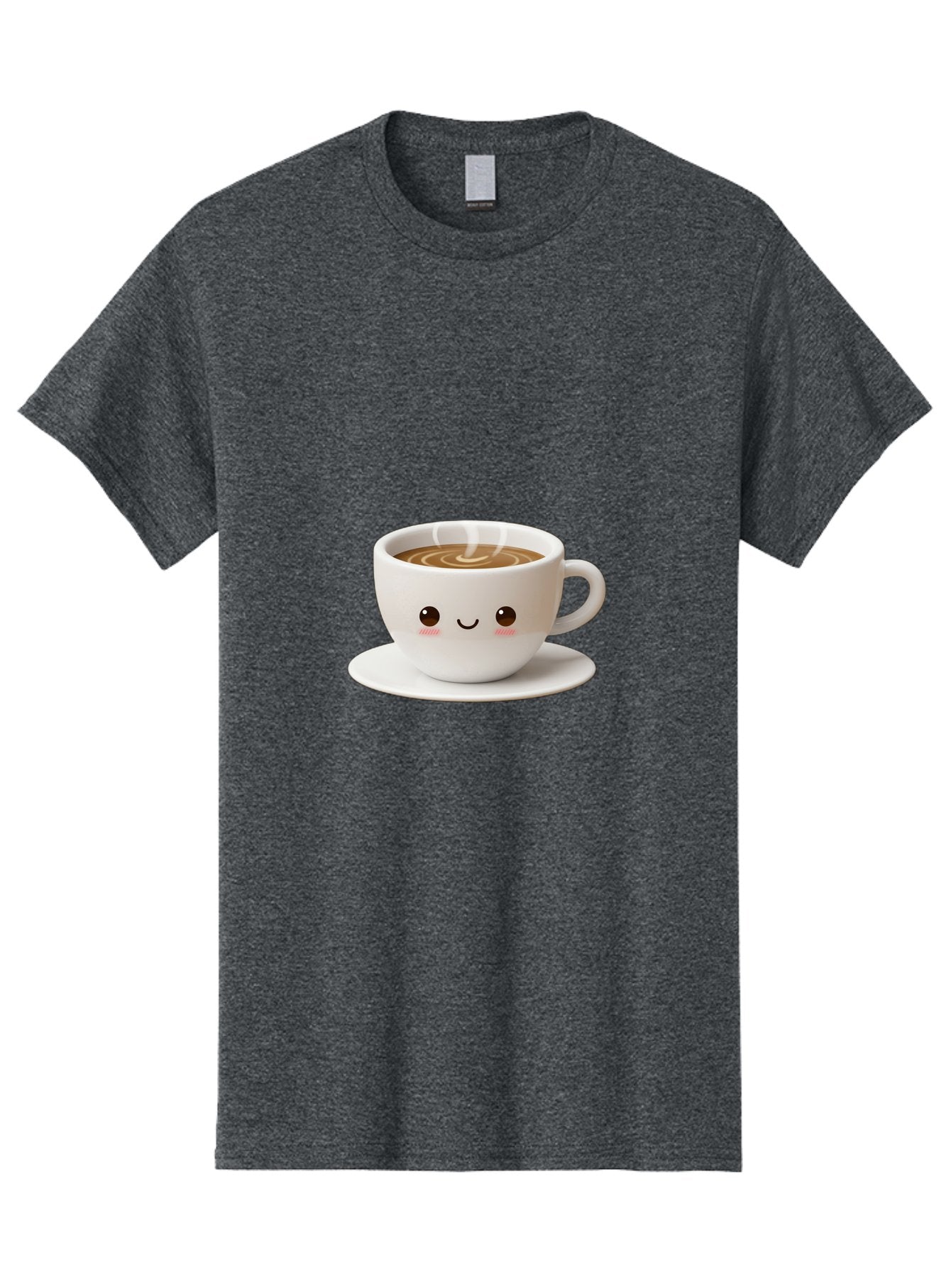 Coffee-Cup-3 Men'S Graphic Tee, 100% Cotton, Comfortable Casual Summer Wear, Machine Washable, Cute Coffee Cup, Smiling Face, Steaming Hot Coffee, Latte Art, Cartoon Style, Adorable Character, Morning Pick-Me-Up, Coffee Break Bab788 10