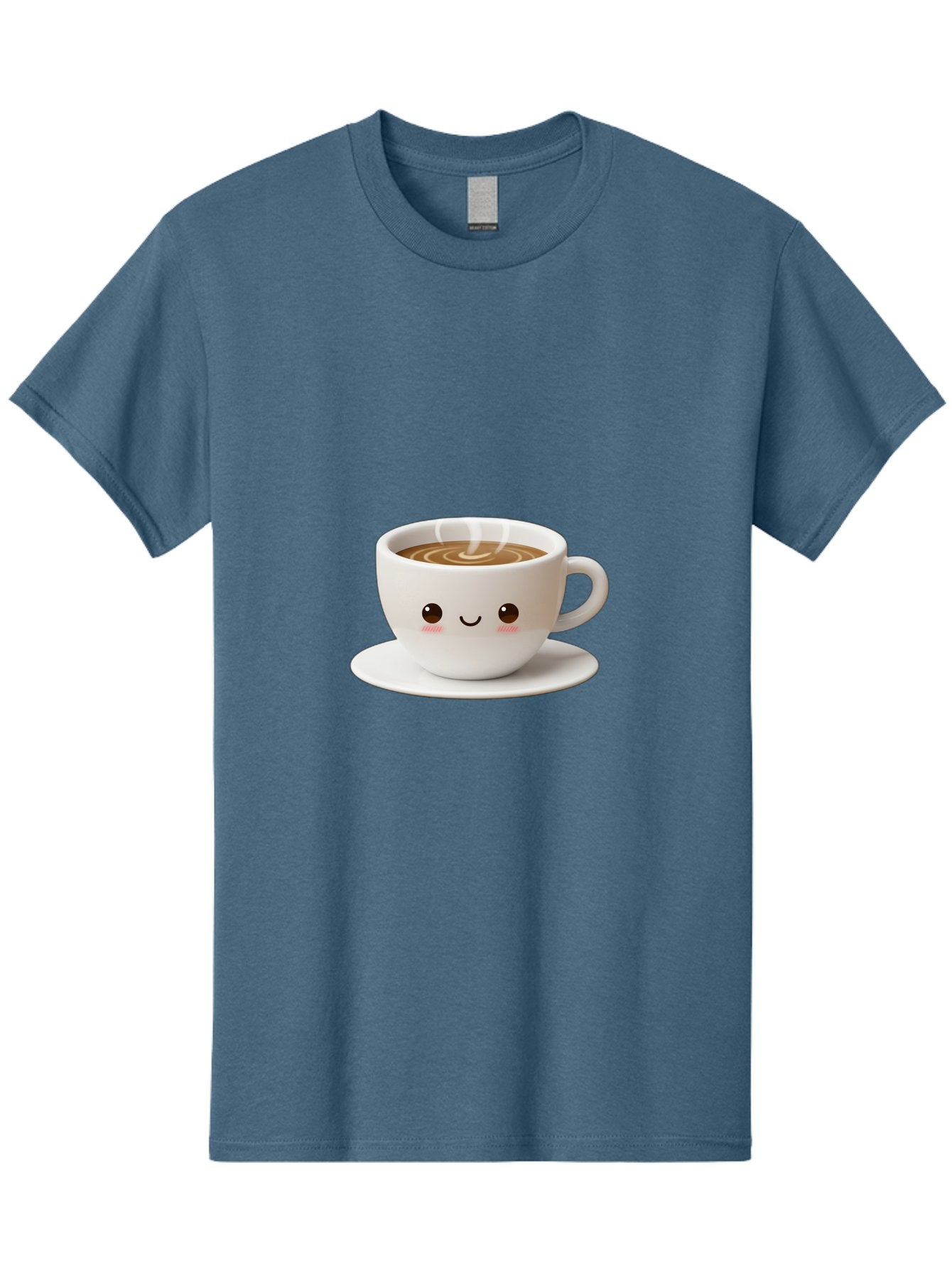 Coffee-Cup-3 Men'S Graphic Tee, 100% Cotton, Comfortable Casual Summer Wear, Machine Washable, Cute Coffee Cup, Smiling Face, Steaming Hot Coffee, Latte Art, Cartoon Style, Adorable Character, Morning Pick-Me-Up, Coffee Break Bab788 15
