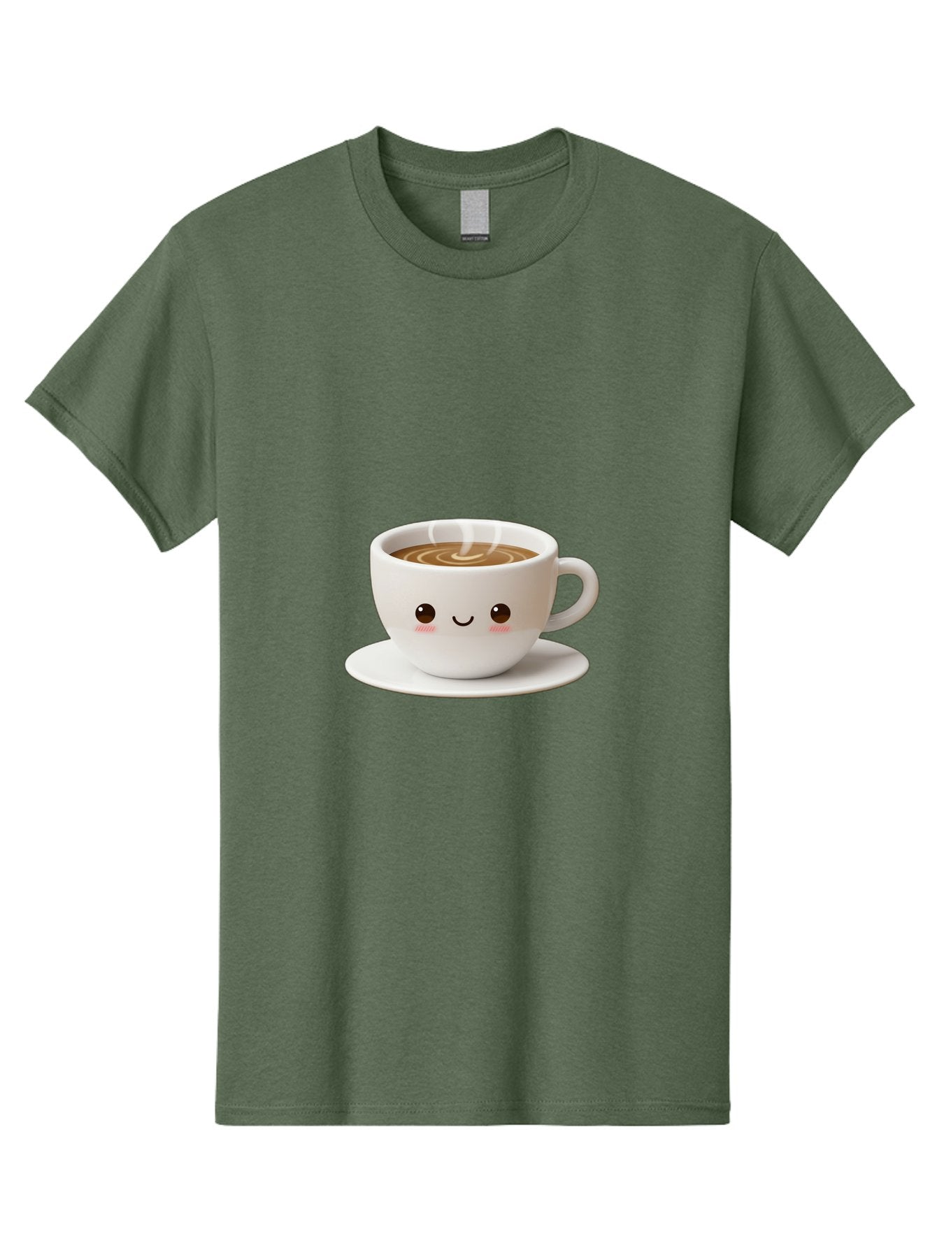 Coffee-Cup-3 Men'S Graphic Tee, 100% Cotton, Comfortable Casual Summer Wear, Machine Washable, Cute Coffee Cup, Smiling Face, Steaming Hot Coffee, Latte Art, Cartoon Style, Adorable Character, Morning Pick-Me-Up, Coffee Break Bab788 11