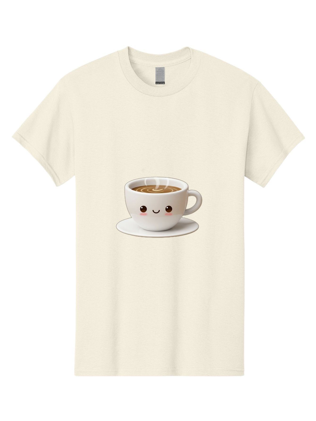 Coffee-Cup-3 Men'S Graphic Tee, 100% Cotton, Comfortable Casual Summer Wear, Machine Washable, Cute Coffee Cup, Smiling Face, Steaming Hot Coffee, Latte Art, Cartoon Style, Adorable Character, Morning Pick-Me-Up, Coffee Break Bab788 5