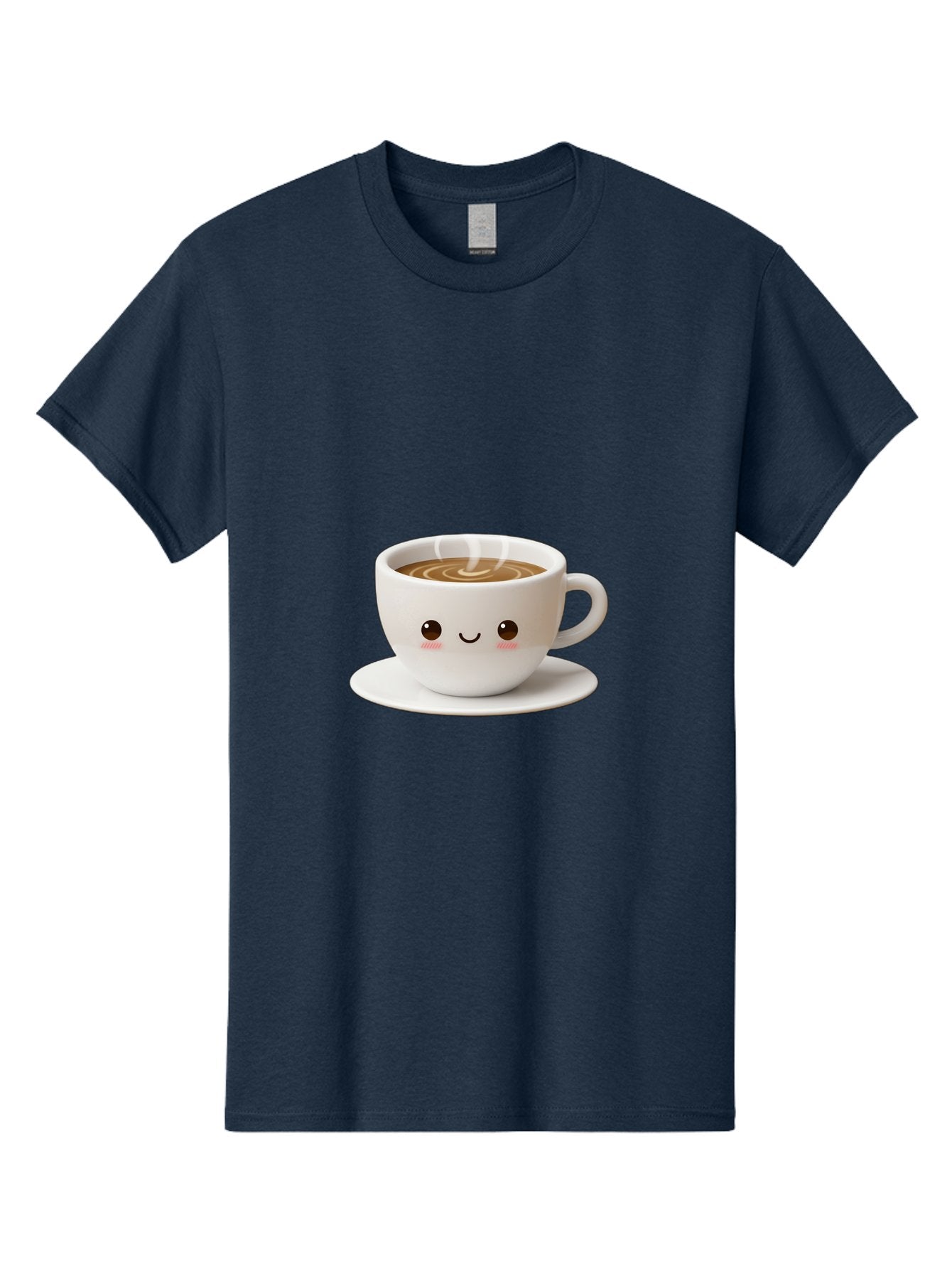 Coffee-Cup-3 Men'S Graphic Tee, 100% Cotton, Comfortable Casual Summer Wear, Machine Washable, Cute Coffee Cup, Smiling Face, Steaming Hot Coffee, Latte Art, Cartoon Style, Adorable Character, Morning Pick-Me-Up, Coffee Break Bab788 6