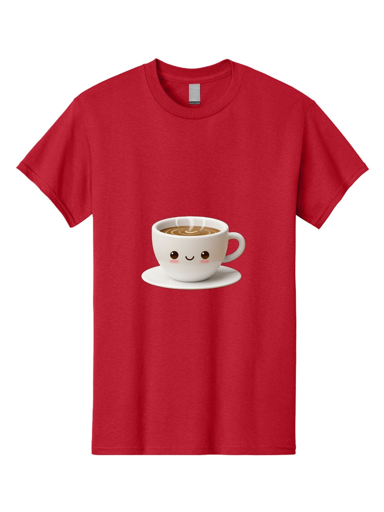 Coffee-Cup-3 Men'S Graphic Tee, 100% Cotton, Comfortable Casual Summer Wear, Machine Washable, Cute Coffee Cup, Smiling Face, Steaming Hot Coffee, Latte Art, Cartoon Style, Adorable Character, Morning Pick-Me-Up, Coffee Break Bab788 7
