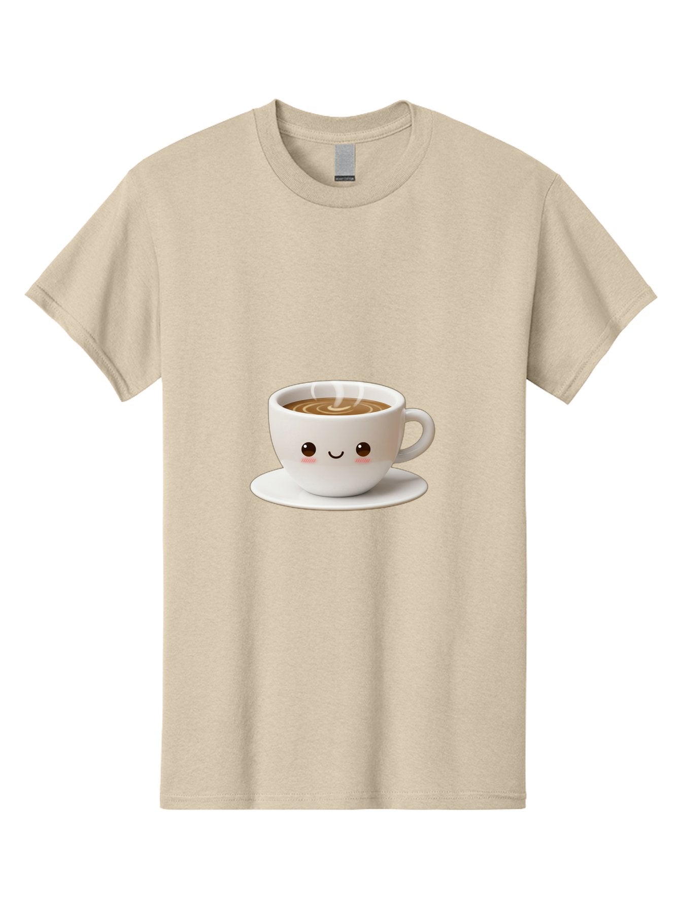 Coffee-Cup-3 Men'S Graphic Tee, 100% Cotton, Comfortable Casual Summer Wear, Machine Washable, Cute Coffee Cup, Smiling Face, Steaming Hot Coffee, Latte Art, Cartoon Style, Adorable Character, Morning Pick-Me-Up, Coffee Break Bab788 8