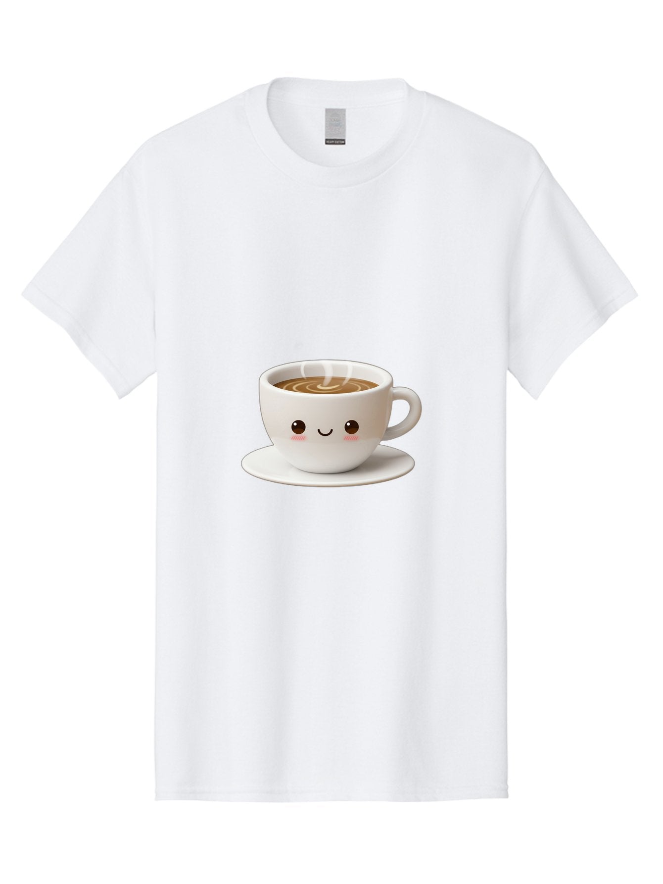 Coffee-Cup-3 Men'S Graphic Tee, 100% Cotton, Comfortable Casual Summer Wear, Machine Washable, Cute Coffee Cup, Smiling Face, Steaming Hot Coffee, Latte Art, Cartoon Style, Adorable Character, Morning Pick-Me-Up, Coffee Break Bab788 14