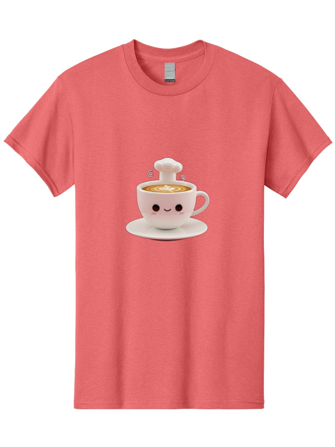 Coffee-Cup-4 Men'S Graphic Tee, 100% Cotton, Comfortable Casual Summer Wear, Machine Washable, Cute Coffee Cup, Cartoon Character, Coffee Latte Art, Smiley Face, Kawaii Culture, Coffee Break, Morning Pick-Me-Up, Adorable Design Bab789 5