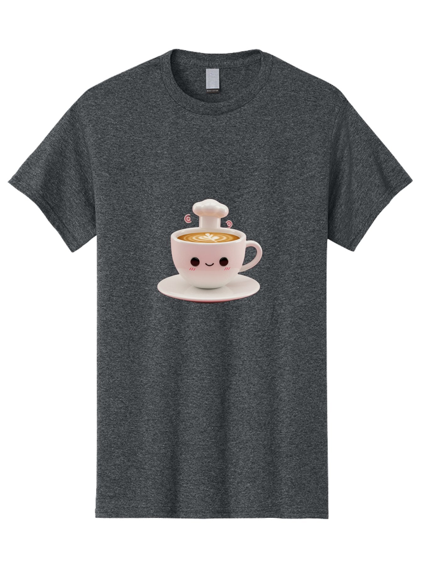 Coffee-Cup-4 Men'S Graphic Tee, 100% Cotton, Comfortable Casual Summer Wear, Machine Washable, Cute Coffee Cup, Cartoon Character, Coffee Latte Art, Smiley Face, Kawaii Culture, Coffee Break, Morning Pick-Me-Up, Adorable Design Bab789