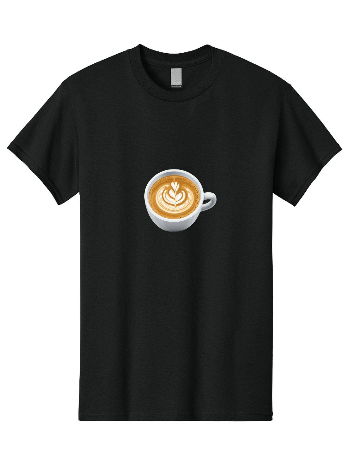 Coffee-Cup-5 Men'S Graphic Tee, 100% Cotton, Comfortable Casual Summer Wear, Machine Washable, Coffee Cup, Latte Art, Morning Coffee, Coffee Break, Caffeine Boost, White Cup, Leaf Design, Frothy Coffee, Coffee Culture Bab790 3