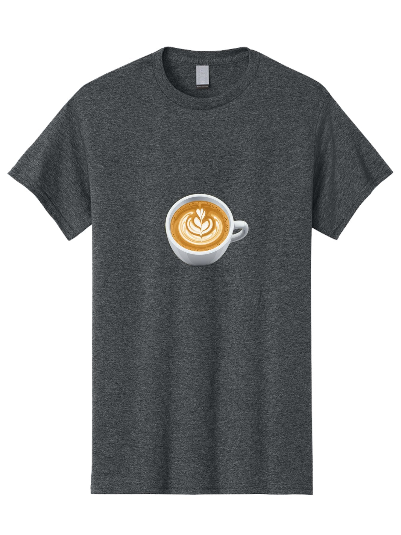 Coffee-Cup-5 Men'S Graphic Tee, 100% Cotton, Comfortable Casual Summer Wear, Machine Washable, Coffee Cup, Latte Art, Morning Coffee, Coffee Break, Caffeine Boost, White Cup, Leaf Design, Frothy Coffee, Coffee Culture Bab790 11