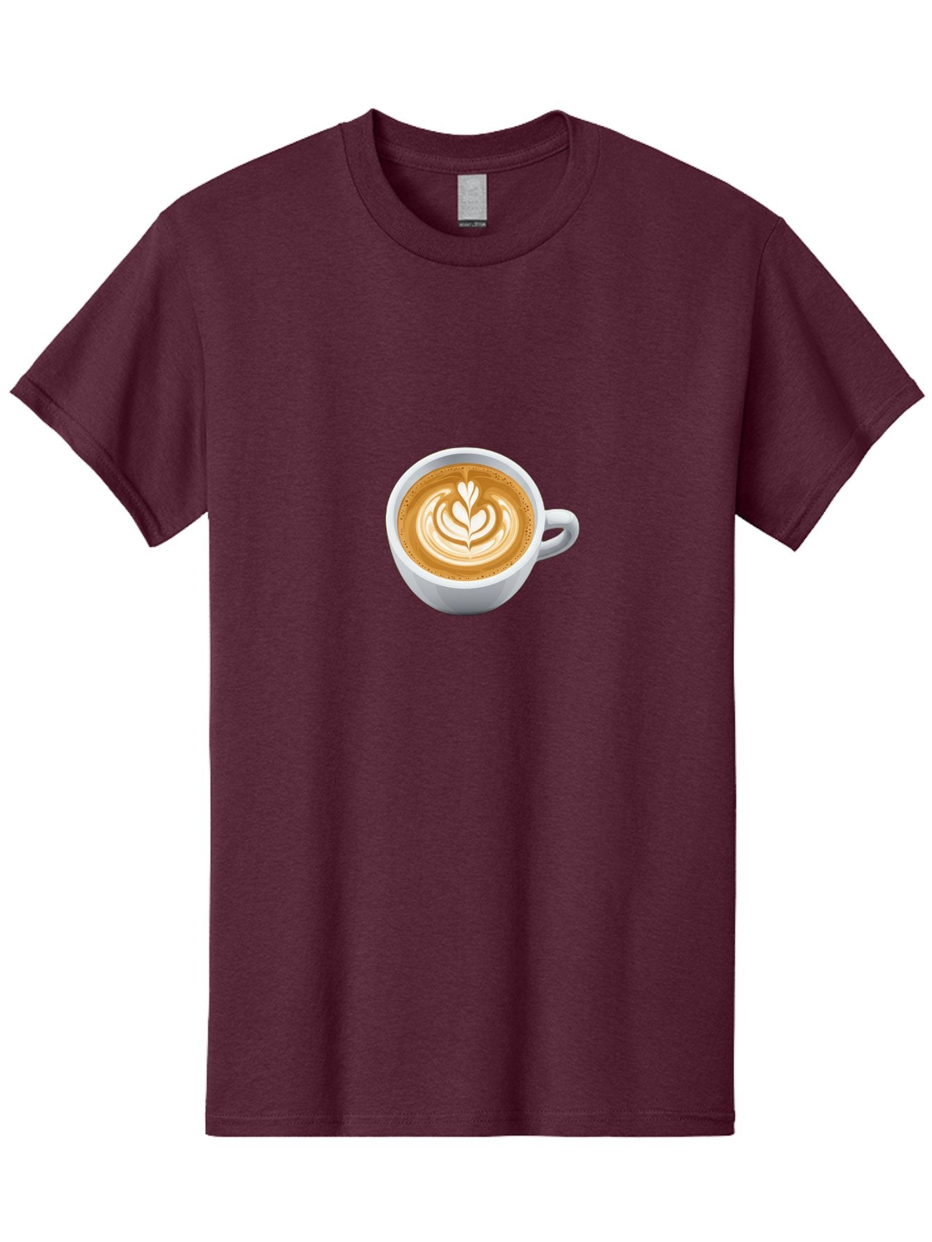 Coffee-Cup-5 Men'S Graphic Tee, 100% Cotton, Comfortable Casual Summer Wear, Machine Washable, Coffee Cup, Latte Art, Morning Coffee, Coffee Break, Caffeine Boost, White Cup, Leaf Design, Frothy Coffee, Coffee Culture Bab790 9