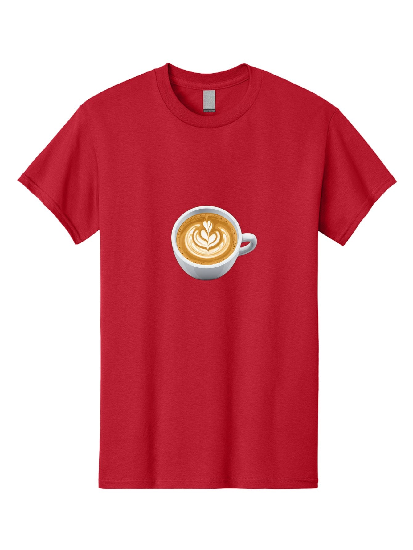 Coffee-Cup-5 Men'S Graphic Tee, 100% Cotton, Comfortable Casual Summer Wear, Machine Washable, Coffee Cup, Latte Art, Morning Coffee, Coffee Break, Caffeine Boost, White Cup, Leaf Design, Frothy Coffee, Coffee Culture Bab790 7