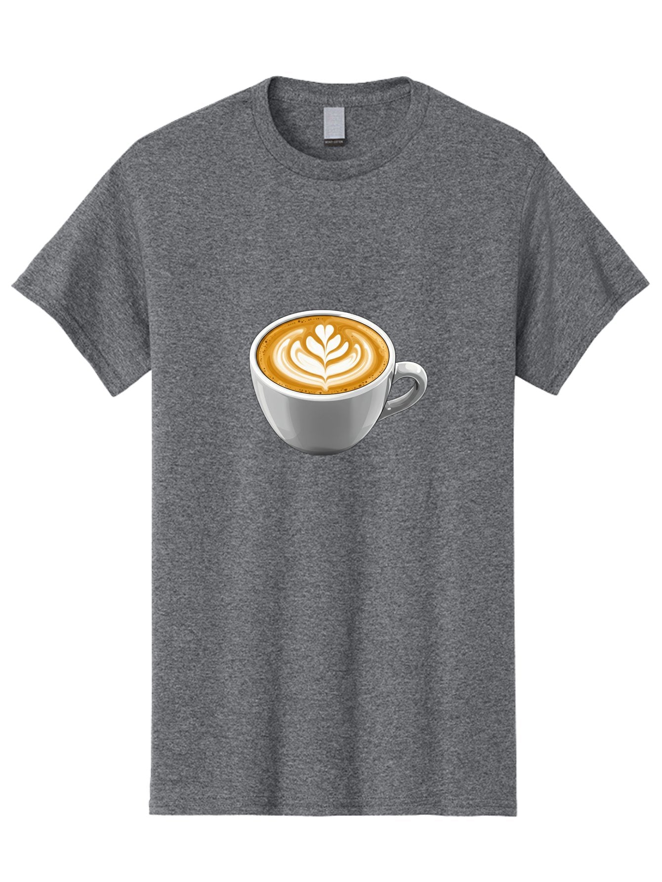 Coffee-Cup-7 Men'S Graphic Tee, 100% Cotton, Comfortable Casual Summer Wear, Machine Washable, Coffee Cup, Latte Art, Heart Design, Coffee Drink, White Ceramic Cup, Coffee Culture, Morning Coffee, Caffeine Fix, Coffee Beverage Bab792 13