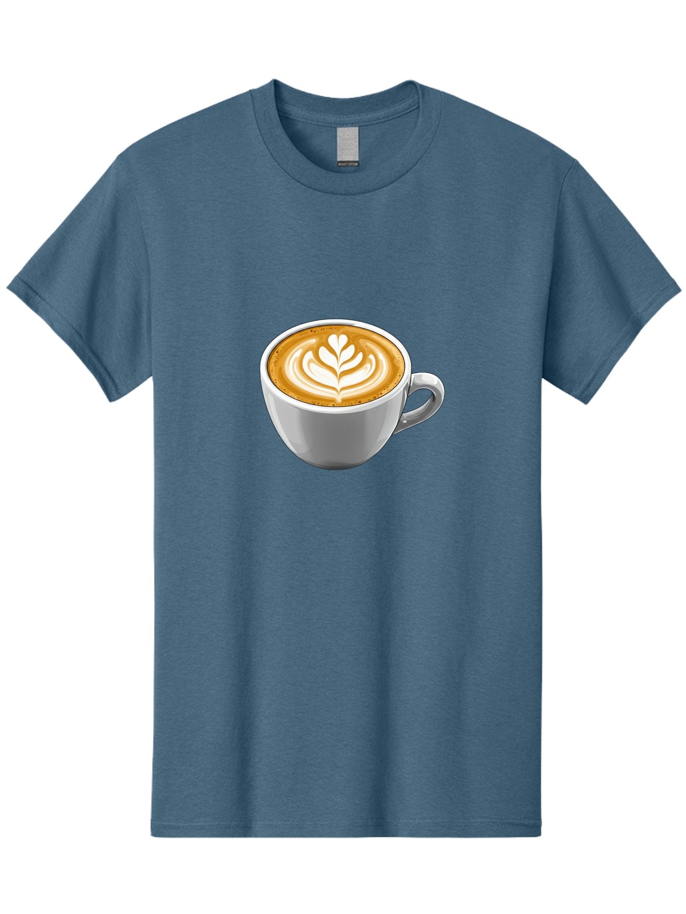 Coffee-Cup-7 Men'S Graphic Tee, 100% Cotton, Comfortable Casual Summer Wear, Machine Washable, Coffee Cup, Latte Art, Heart Design, Coffee Drink, White Ceramic Cup, Coffee Culture, Morning Coffee, Caffeine Fix, Coffee Beverage Bab792 4