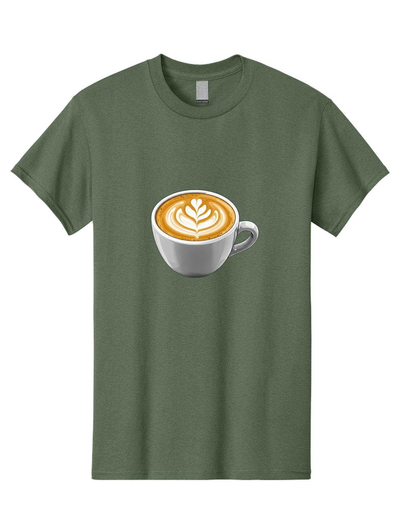 Coffee-Cup-7 Men'S Graphic Tee, 100% Cotton, Comfortable Casual Summer Wear, Machine Washable, Coffee Cup, Latte Art, Heart Design, Coffee Drink, White Ceramic Cup, Coffee Culture, Morning Coffee, Caffeine Fix, Coffee Beverage Bab792