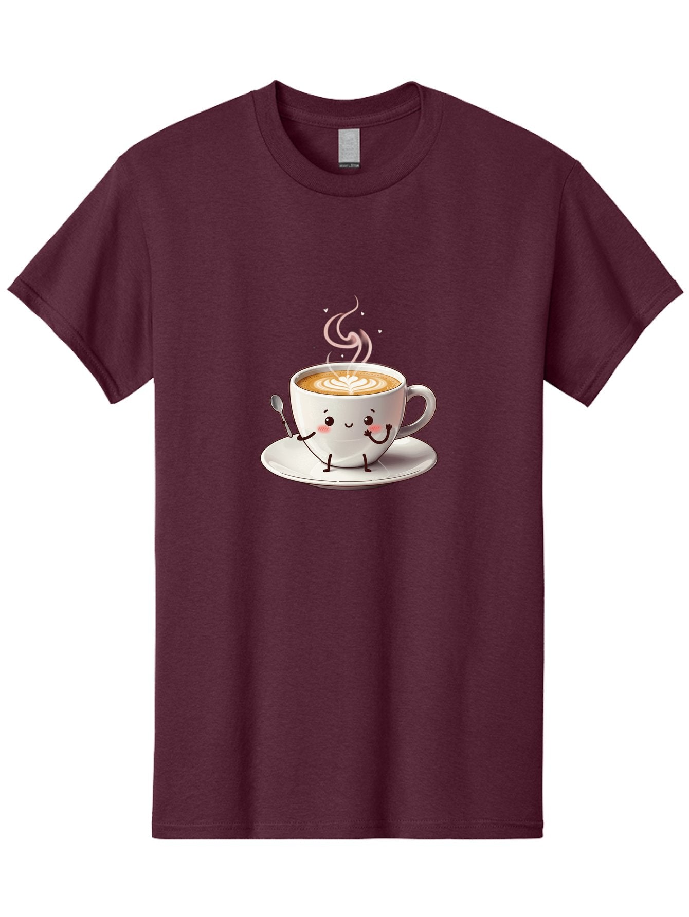 Coffee-Cup-Character-1 Men'S Graphic Tee, 100% Cotton, Comfortable Casual Summer Wear, Machine Washable, Cartoon Coffee Cup, Happy Face, Steaming Hot Coffee, Coffee Art, Cute Character, Kawaii Design, Latte Art, Coffee Culture, Bab794 13