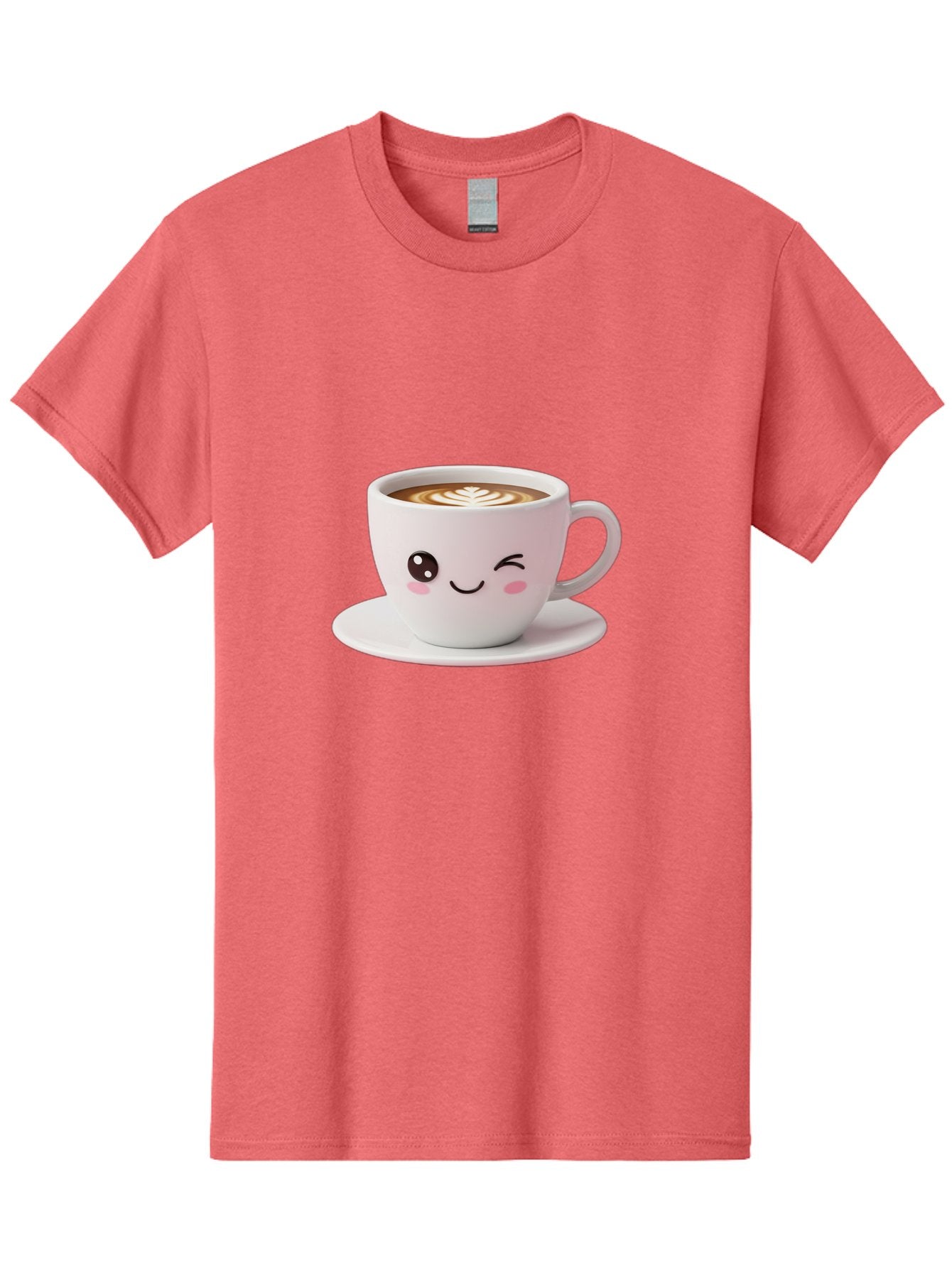 Coffee-Cup-Face Men'S Graphic Tee, 100% Cotton, Comfortable Casual Summer Wear, Machine Washable, Cute Coffee Cup, Coffee Latte Art, Kawaii Character, Adorable Face, Smiling Cup, Coffee Culture, Morning Coffee, Cartoon Style Bab796 11