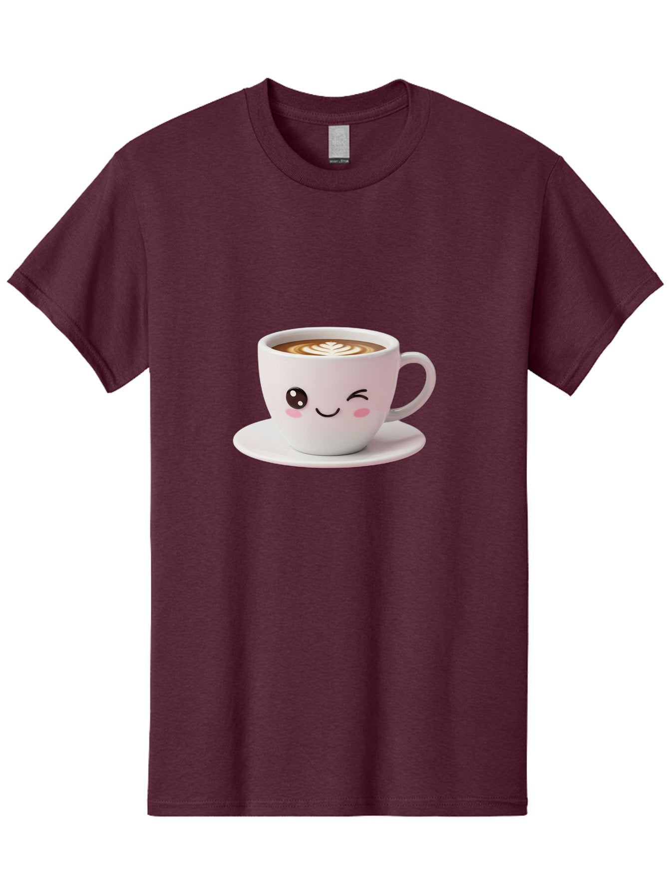 Coffee-Cup-Face Men'S Graphic Tee, 100% Cotton, Comfortable Casual Summer Wear, Machine Washable, Cute Coffee Cup, Coffee Latte Art, Kawaii Character, Adorable Face, Smiling Cup, Coffee Culture, Morning Coffee, Cartoon Style Bab796 7
