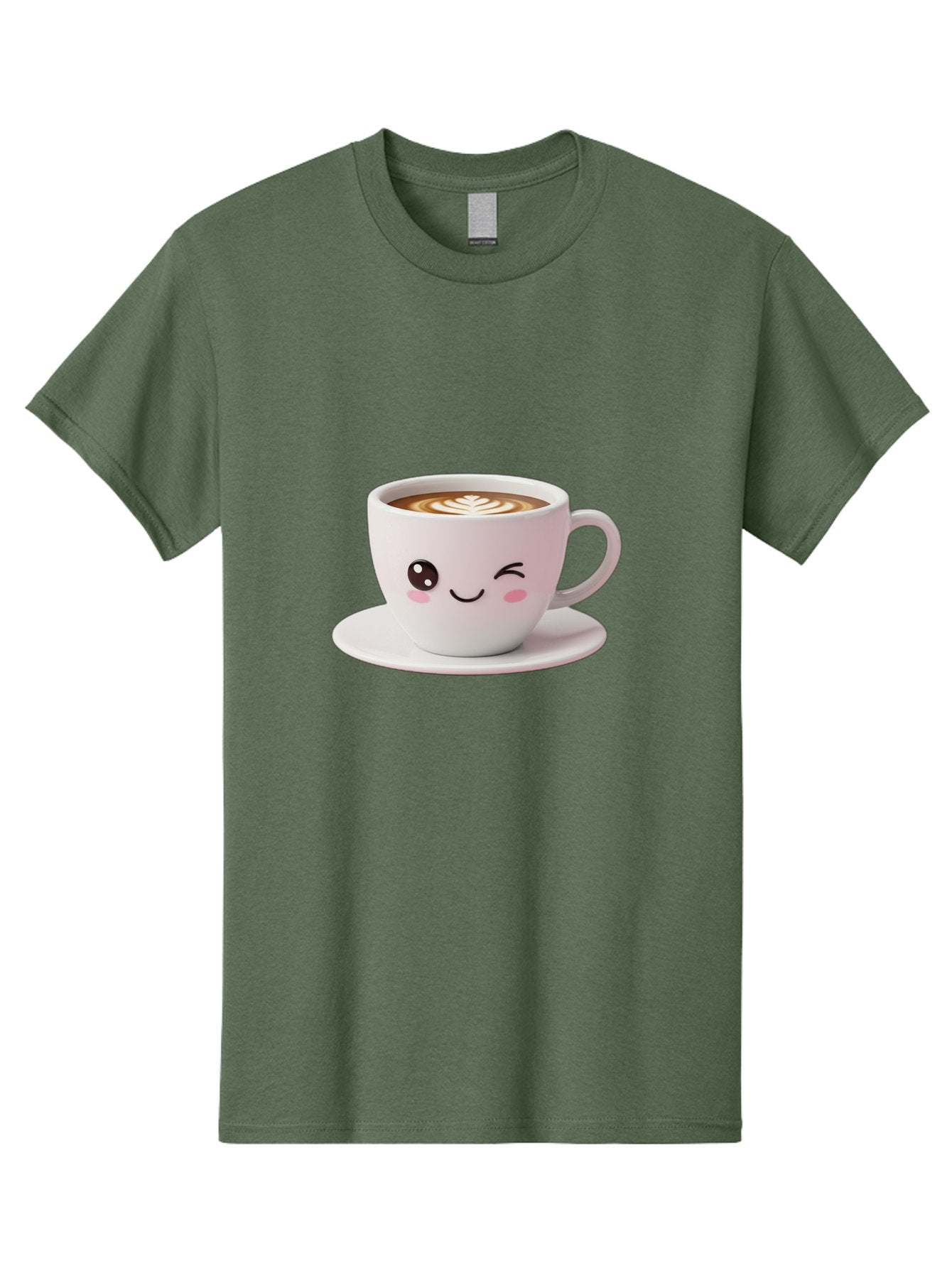 Coffee-Cup-Face Men'S Graphic Tee, 100% Cotton, Comfortable Casual Summer Wear, Machine Washable, Cute Coffee Cup, Coffee Latte Art, Kawaii Character, Adorable Face, Smiling Cup, Coffee Culture, Morning Coffee, Cartoon Style Bab796 5