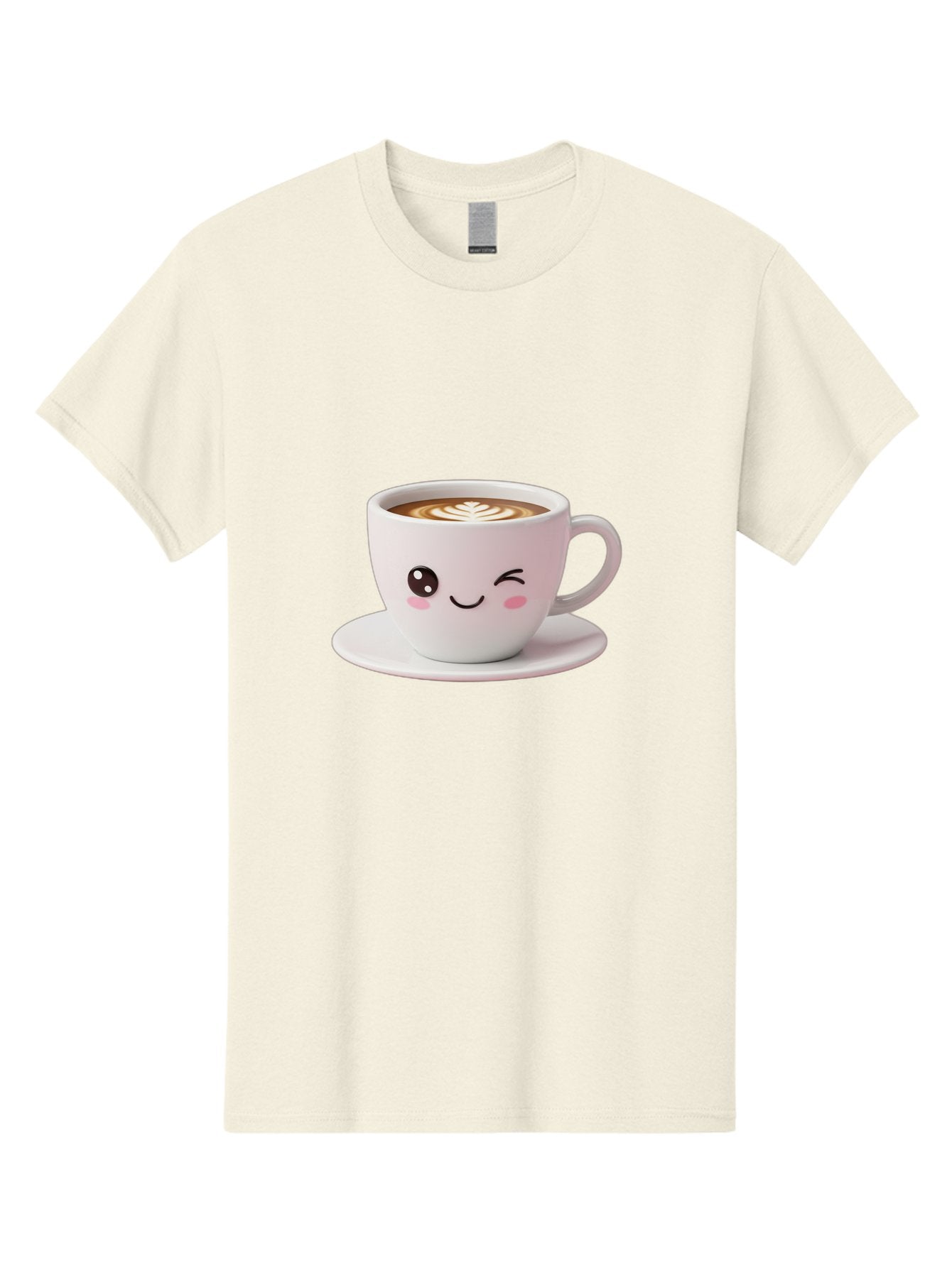 Coffee-Cup-Face Men'S Graphic Tee, 100% Cotton, Comfortable Casual Summer Wear, Machine Washable, Cute Coffee Cup, Coffee Latte Art, Kawaii Character, Adorable Face, Smiling Cup, Coffee Culture, Morning Coffee, Cartoon Style Bab796 15