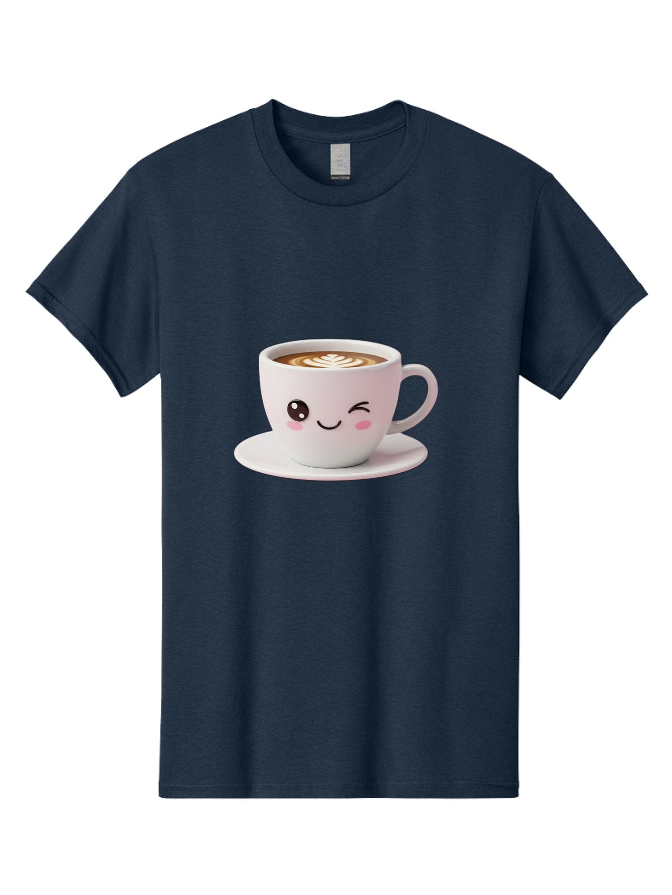 Coffee-Cup-Face Men'S Graphic Tee, 100% Cotton, Comfortable Casual Summer Wear, Machine Washable, Cute Coffee Cup, Coffee Latte Art, Kawaii Character, Adorable Face, Smiling Cup, Coffee Culture, Morning Coffee, Cartoon Style Bab796 13