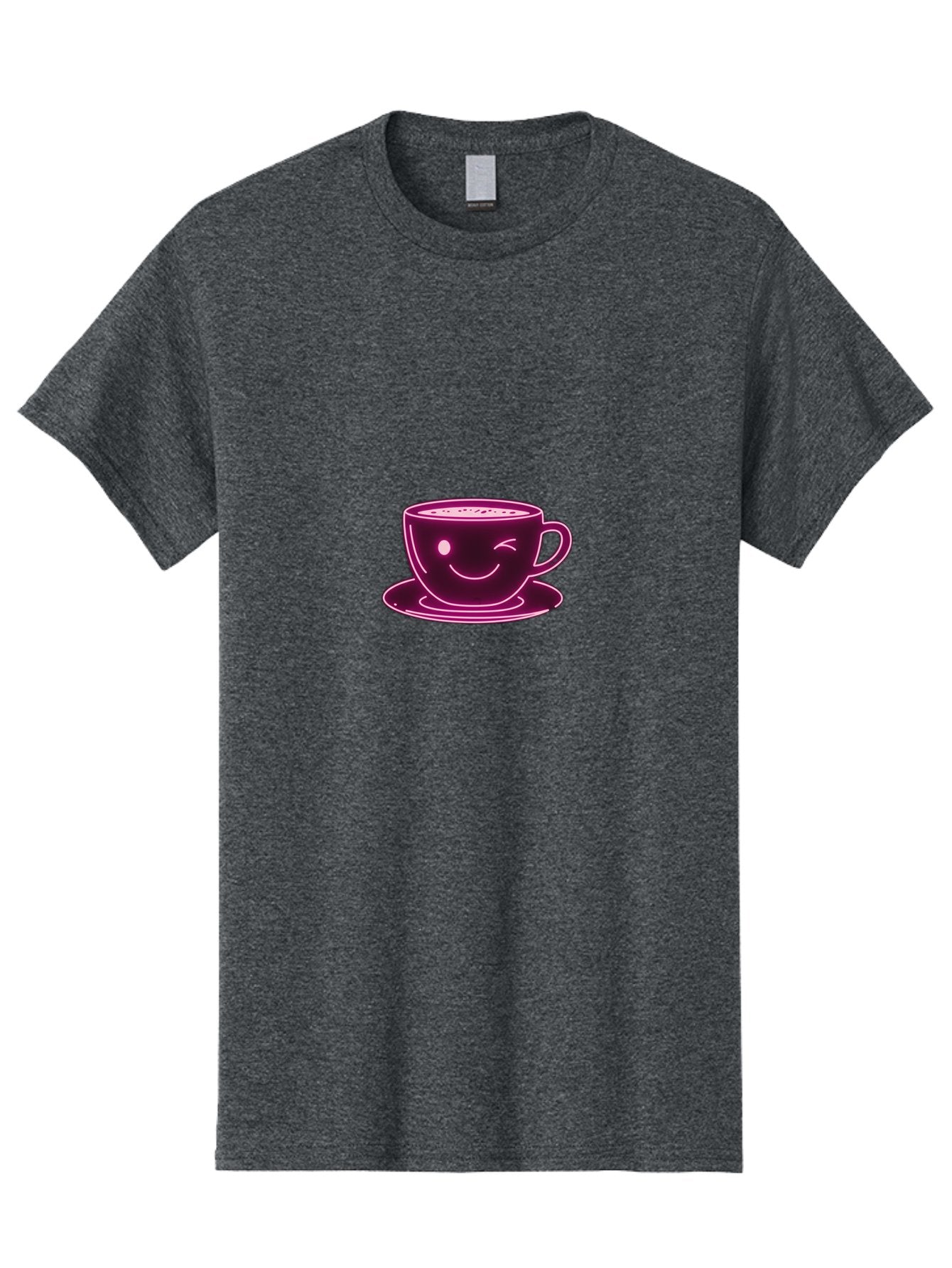 Coffee-Cup Men'S Graphic Tee, 100% Cotton, Comfortable Casual Summer Wear, Machine Washable, Happy Face, Coffee Break, Morning Pick-Me-Up, Caffeine Boost, Relaxed Vibe, Digital Illustration, Smiling Coffee Cup, Cartoon Character Bab800 13