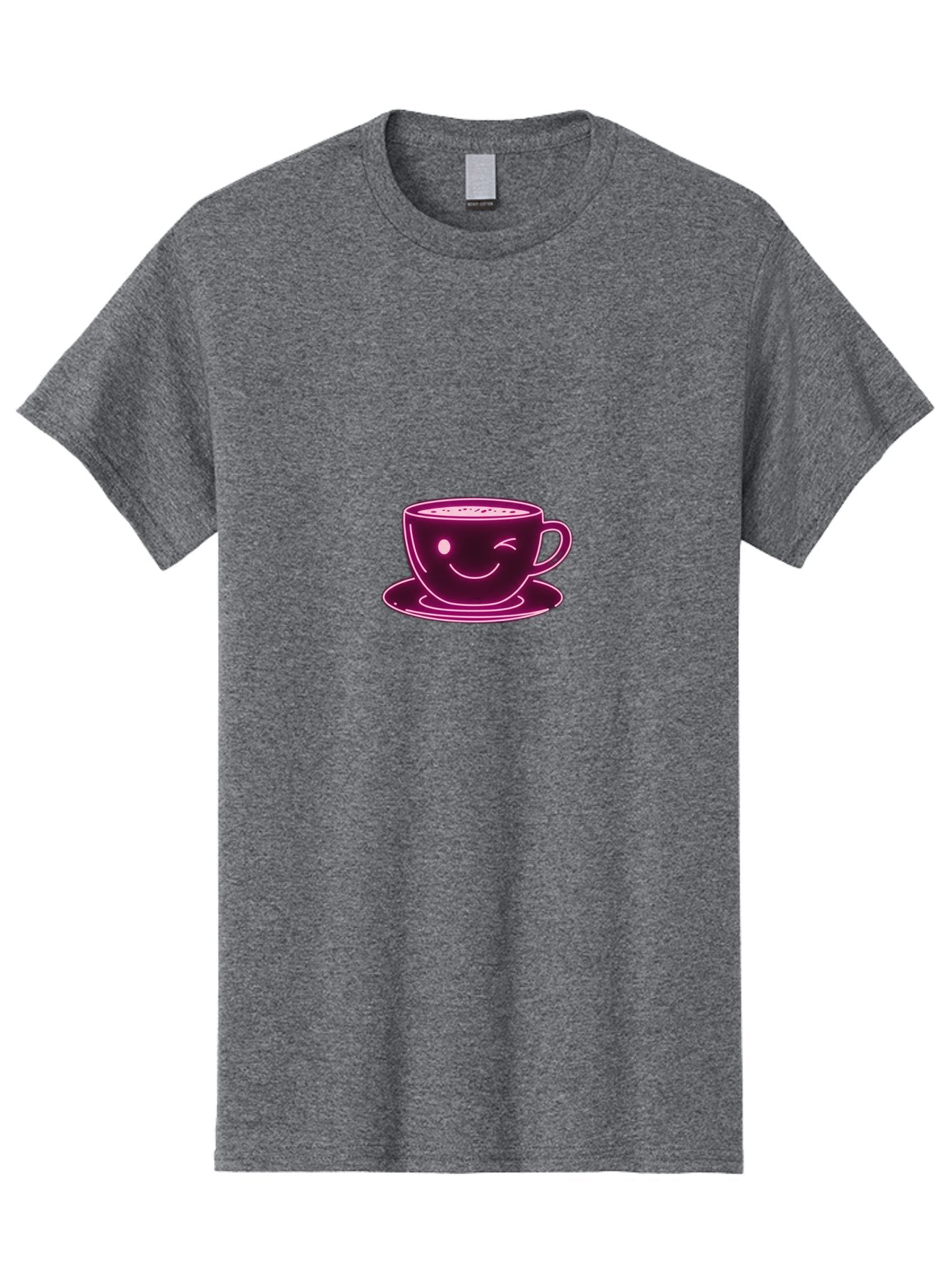 Coffee-Cup Men'S Graphic Tee, 100% Cotton, Comfortable Casual Summer Wear, Machine Washable, Happy Face, Coffee Break, Morning Pick-Me-Up, Caffeine Boost, Relaxed Vibe, Digital Illustration, Smiling Coffee Cup, Cartoon Character Bab800 9