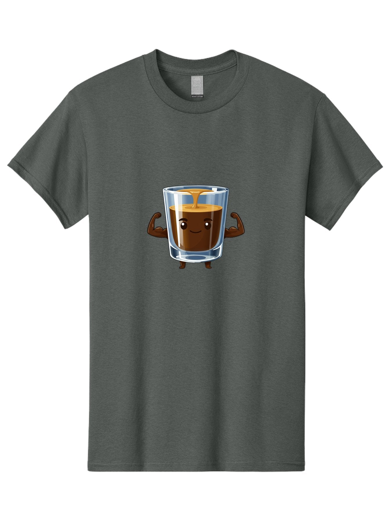 Coffee Men'S Graphic Tee, 100% Cotton, Comfortable Casual Summer Wear, Machine Washable, Cartoon Coffee, Strong Coffee, Animated Beverage, Humorous Design, Flexible Arms, Coffee Enthusiast, Cheerful Character, Coffee Lover, Funny Mascot Bab808 7