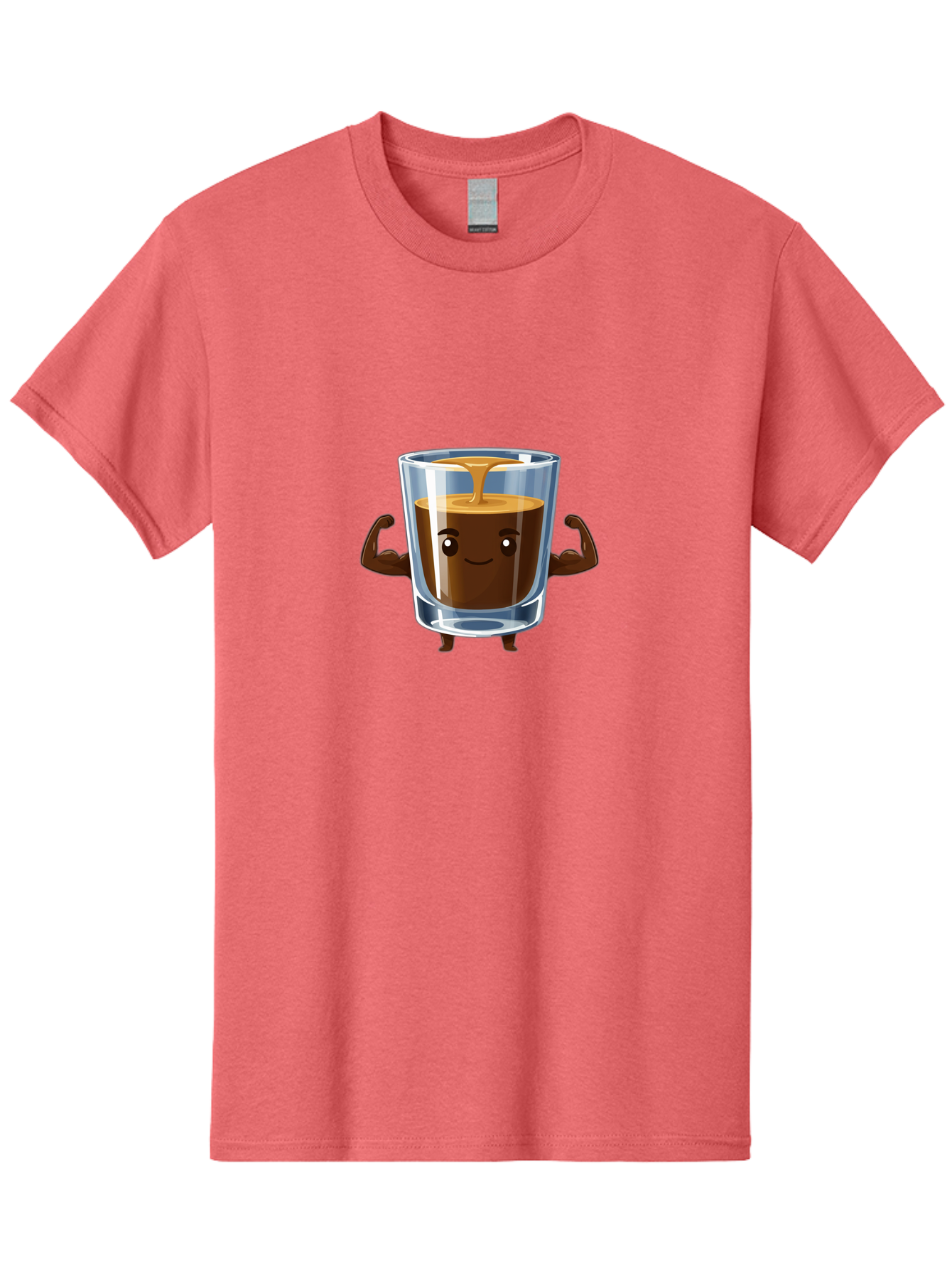 Coffee Men'S Graphic Tee, 100% Cotton, Comfortable Casual Summer Wear, Machine Washable, Cartoon Coffee, Strong Coffee, Animated Beverage, Humorous Design, Flexible Arms, Coffee Enthusiast, Cheerful Character, Coffee Lover, Funny Mascot Bab808 5