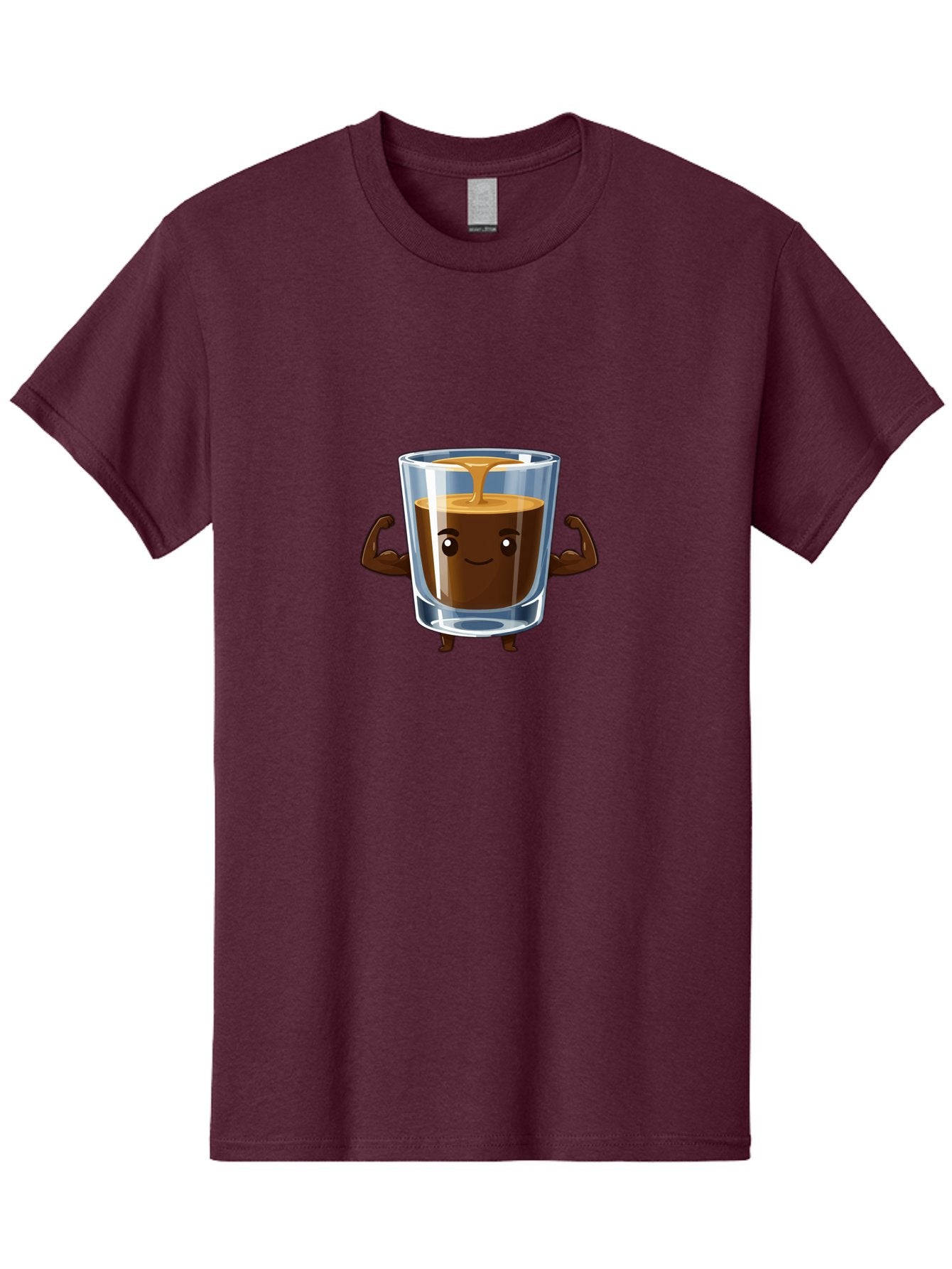 Coffee Men'S Graphic Tee, 100% Cotton, Comfortable Casual Summer Wear, Machine Washable, Cartoon Coffee, Strong Coffee, Animated Beverage, Humorous Design, Flexible Arms, Coffee Enthusiast, Cheerful Character, Coffee Lover, Funny Mascot Bab808