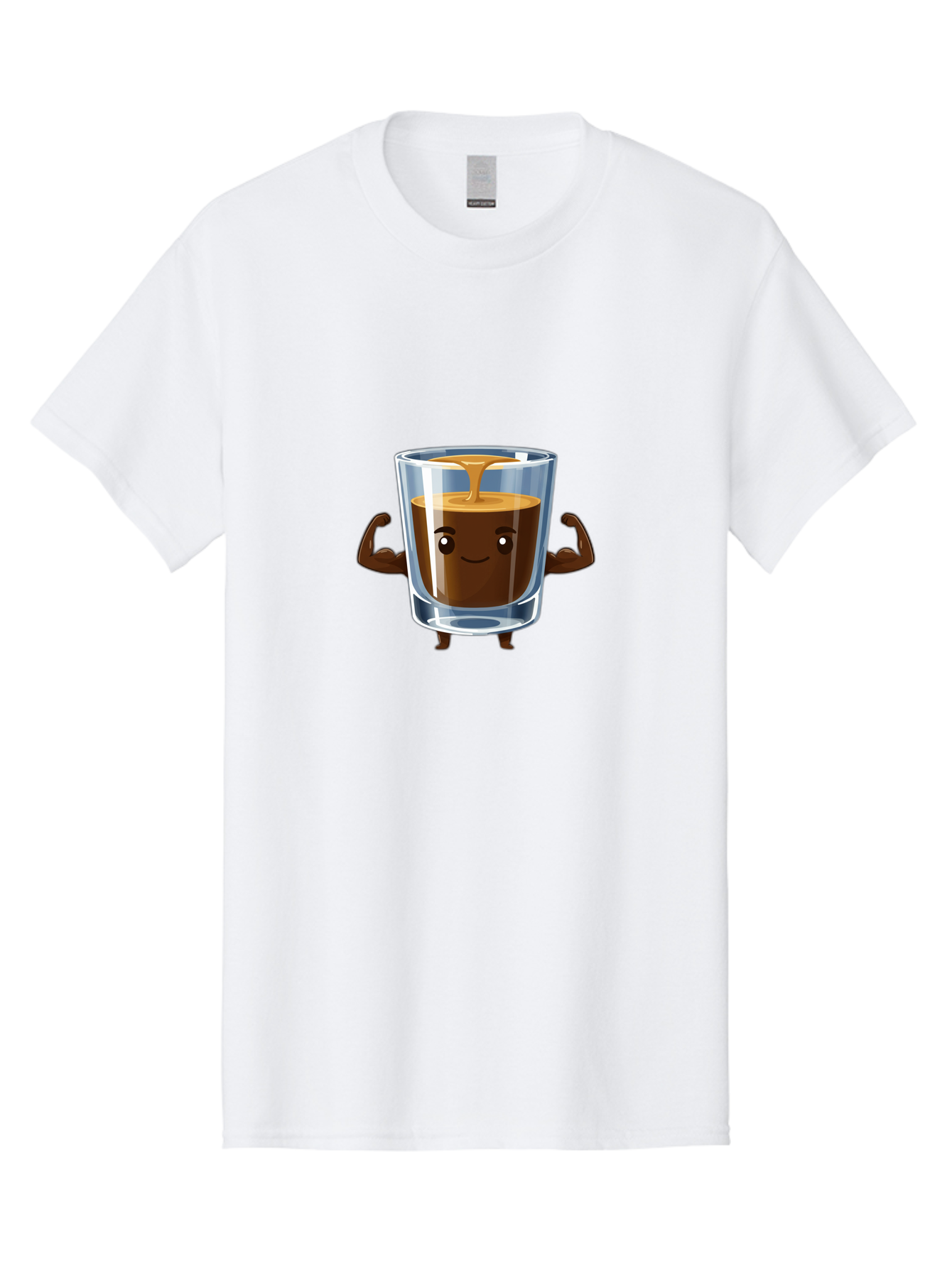 Coffee Men'S Graphic Tee, 100% Cotton, Comfortable Casual Summer Wear, Machine Washable, Cartoon Coffee, Strong Coffee, Animated Beverage, Humorous Design, Flexible Arms, Coffee Enthusiast, Cheerful Character, Coffee Lover, Funny Mascot Bab808 6
