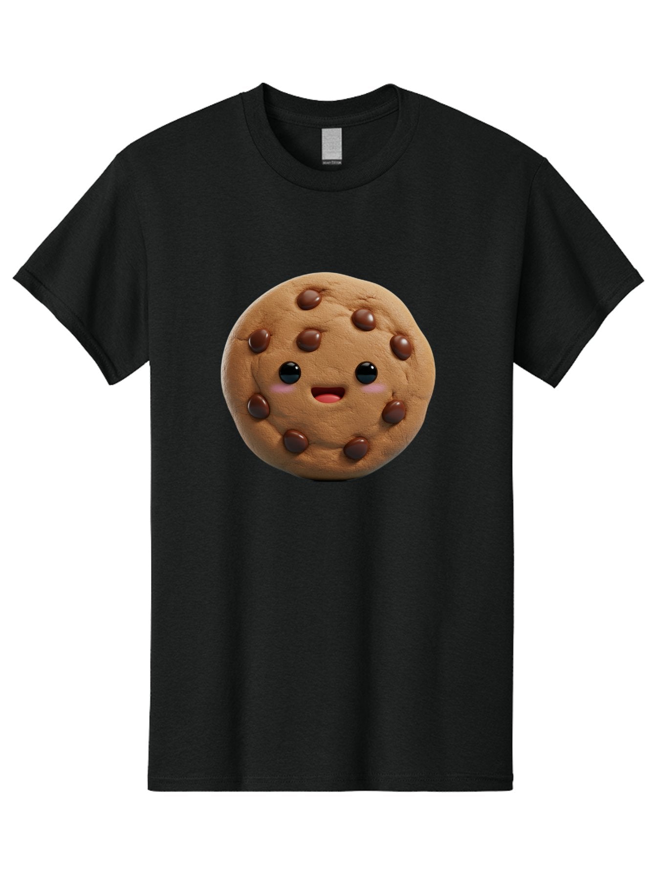 Cookie Men'S Graphic Tee, 100% Cotton, Comfortable Casual Summer Wear, Machine Washable, Chocolate Chip Cookie, Cartoon Cookie, Cookie Character, Cookie Face, Cute Cookie, Cookie Smile, Cookie Eyes, Cookie Mouth, Chocolate Chips Bab811 7
