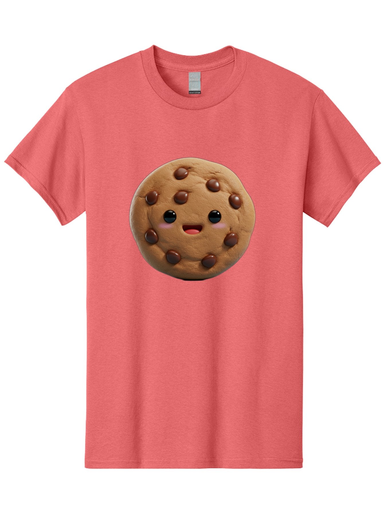 Cookie Men'S Graphic Tee, 100% Cotton, Comfortable Casual Summer Wear, Machine Washable, Chocolate Chip Cookie, Cartoon Cookie, Cookie Character, Cookie Face, Cute Cookie, Cookie Smile, Cookie Eyes, Cookie Mouth, Chocolate Chips Bab811 12