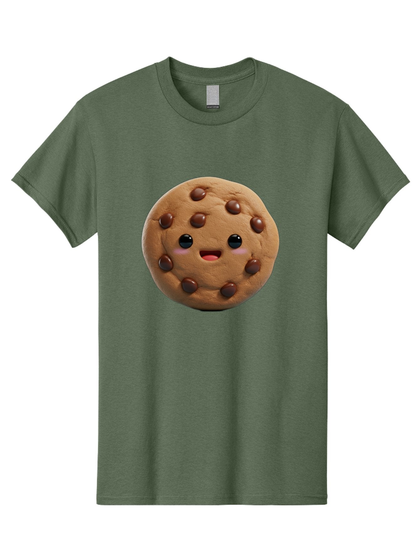 Cookie Men'S Graphic Tee, 100% Cotton, Comfortable Casual Summer Wear, Machine Washable, Chocolate Chip Cookie, Cartoon Cookie, Cookie Character, Cookie Face, Cute Cookie, Cookie Smile, Cookie Eyes, Cookie Mouth, Chocolate Chips Bab811 6