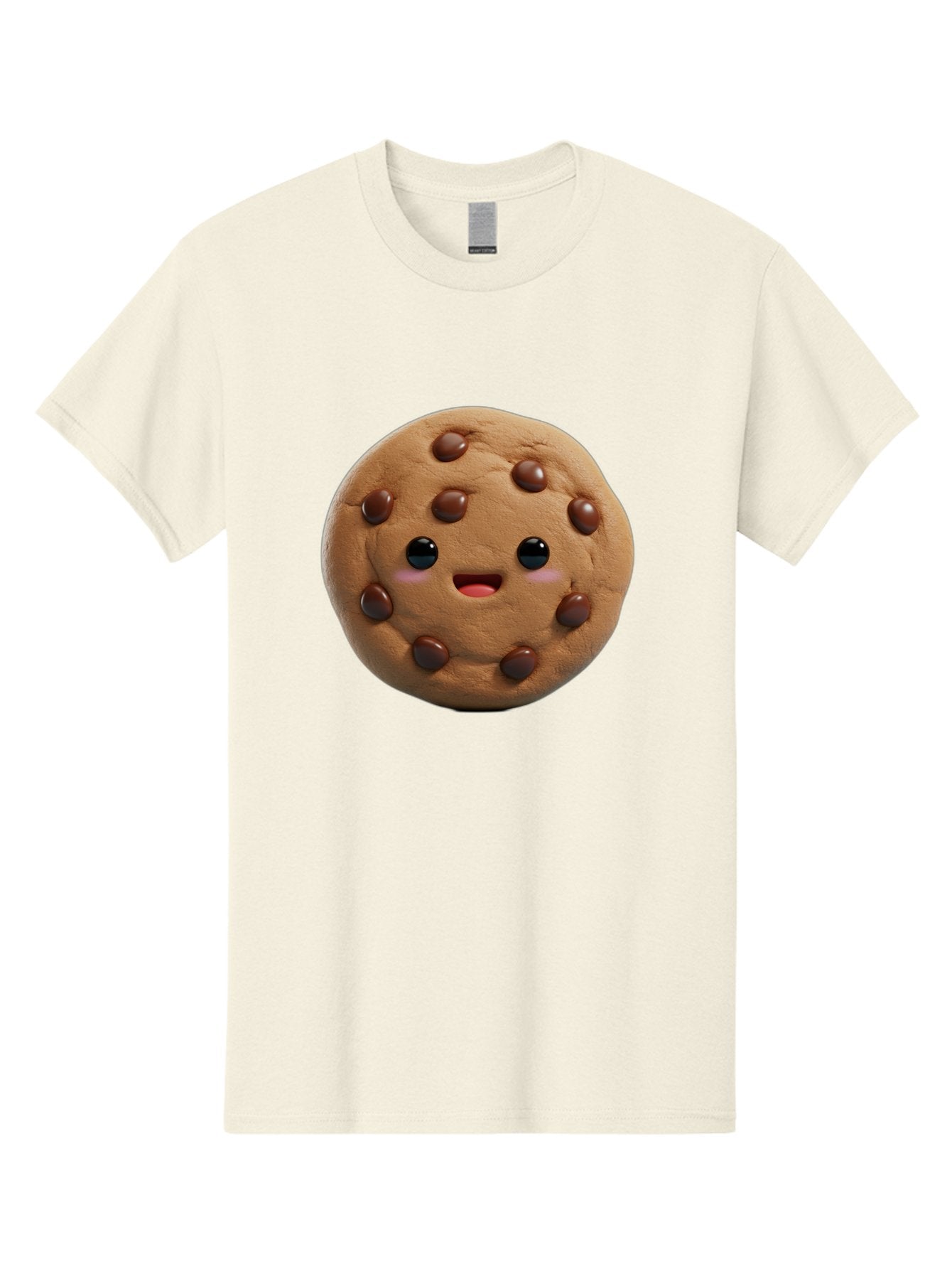 Cookie Men'S Graphic Tee, 100% Cotton, Comfortable Casual Summer Wear, Machine Washable, Chocolate Chip Cookie, Cartoon Cookie, Cookie Character, Cookie Face, Cute Cookie, Cookie Smile, Cookie Eyes, Cookie Mouth, Chocolate Chips Bab811 4
