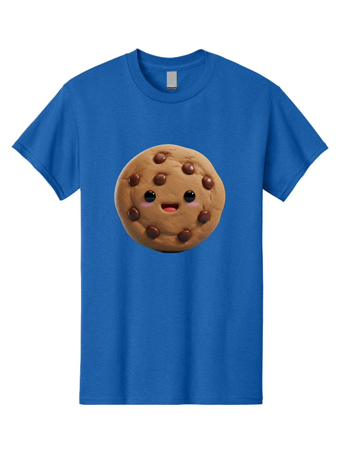 Cookie Men'S Graphic Tee, 100% Cotton, Comfortable Casual Summer Wear, Machine Washable, Chocolate Chip Cookie, Cartoon Cookie, Cookie Character, Cookie Face, Cute Cookie, Cookie Smile, Cookie Eyes, Cookie Mouth, Chocolate Chips Bab811 13