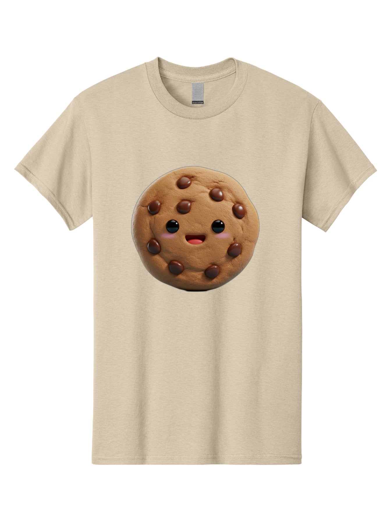 Cookie Men'S Graphic Tee, 100% Cotton, Comfortable Casual Summer Wear, Machine Washable, Chocolate Chip Cookie, Cartoon Cookie, Cookie Character, Cookie Face, Cute Cookie, Cookie Smile, Cookie Eyes, Cookie Mouth, Chocolate Chips Bab811 15