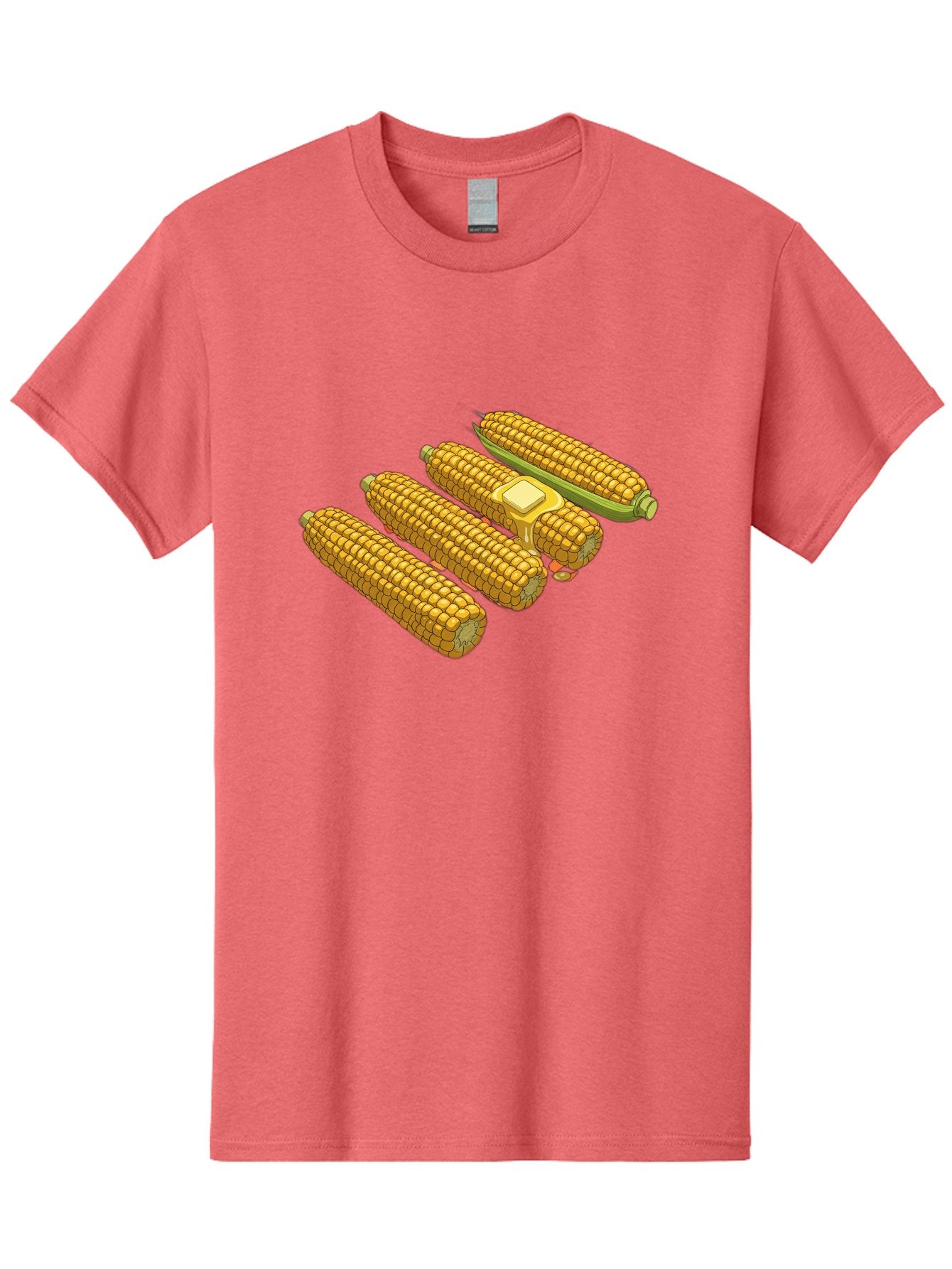 Corn-On-The-Cob Men'S Graphic Tee, 100% Cotton, Comfortable Casual Summer Wear, Machine Washable, Corn On The Cob, Yellow Corn, Ear Of Corn, Corn Kernels, Corn Illustration, Food Graphic, Summer Food, Healthy Snack Bab818 7