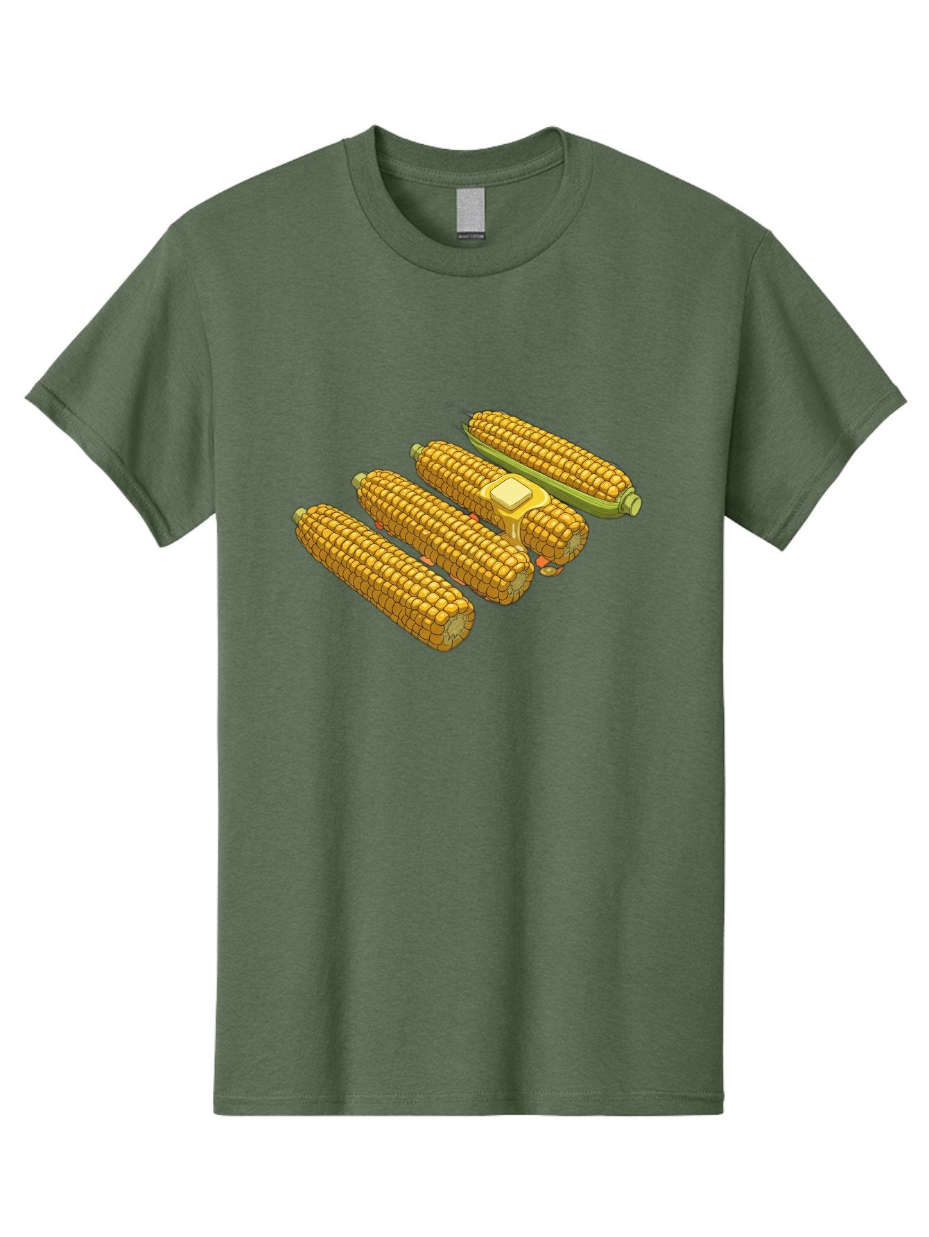 Corn-On-The-Cob Men'S Graphic Tee, 100% Cotton, Comfortable Casual Summer Wear, Machine Washable, Corn On The Cob, Yellow Corn, Ear Of Corn, Corn Kernels, Corn Illustration, Food Graphic, Summer Food, Healthy Snack Bab818 12