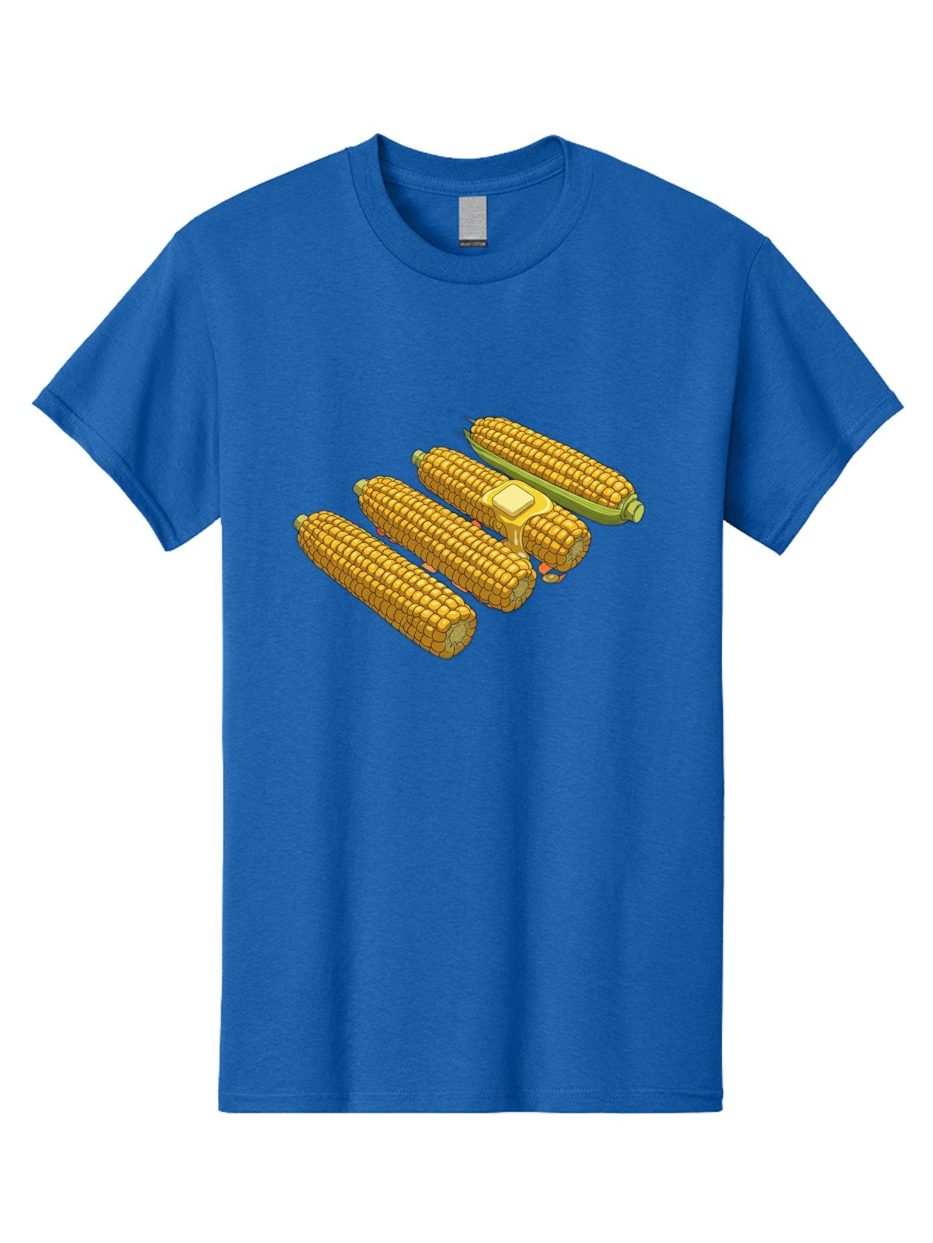 Corn-On-The-Cob Men'S Graphic Tee, 100% Cotton, Comfortable Casual Summer Wear, Machine Washable, Corn On The Cob, Yellow Corn, Ear Of Corn, Corn Kernels, Corn Illustration, Food Graphic, Summer Food, Healthy Snack Bab818 10