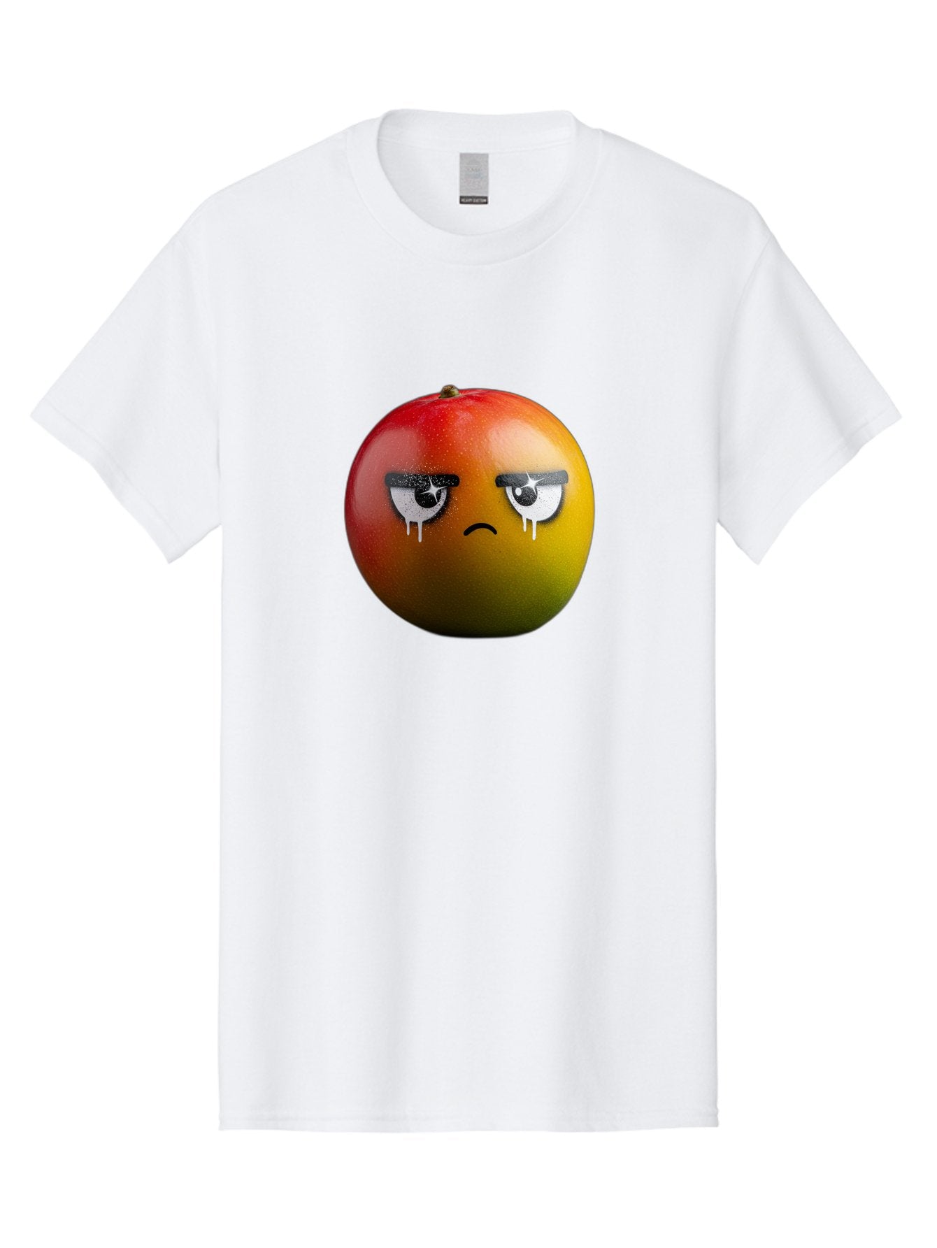 Crying-Mango-1 Men'S Graphic Tee, 100% Cotton, Comfortable Casual Summer Wear, Machine Washable, Mango With Sad Face, Crying Fruit, Distressed Expression, Emotional Fruit, Vibrant Colors, Artistic Design, Creative Illustration, Digital Art, Bab826 10