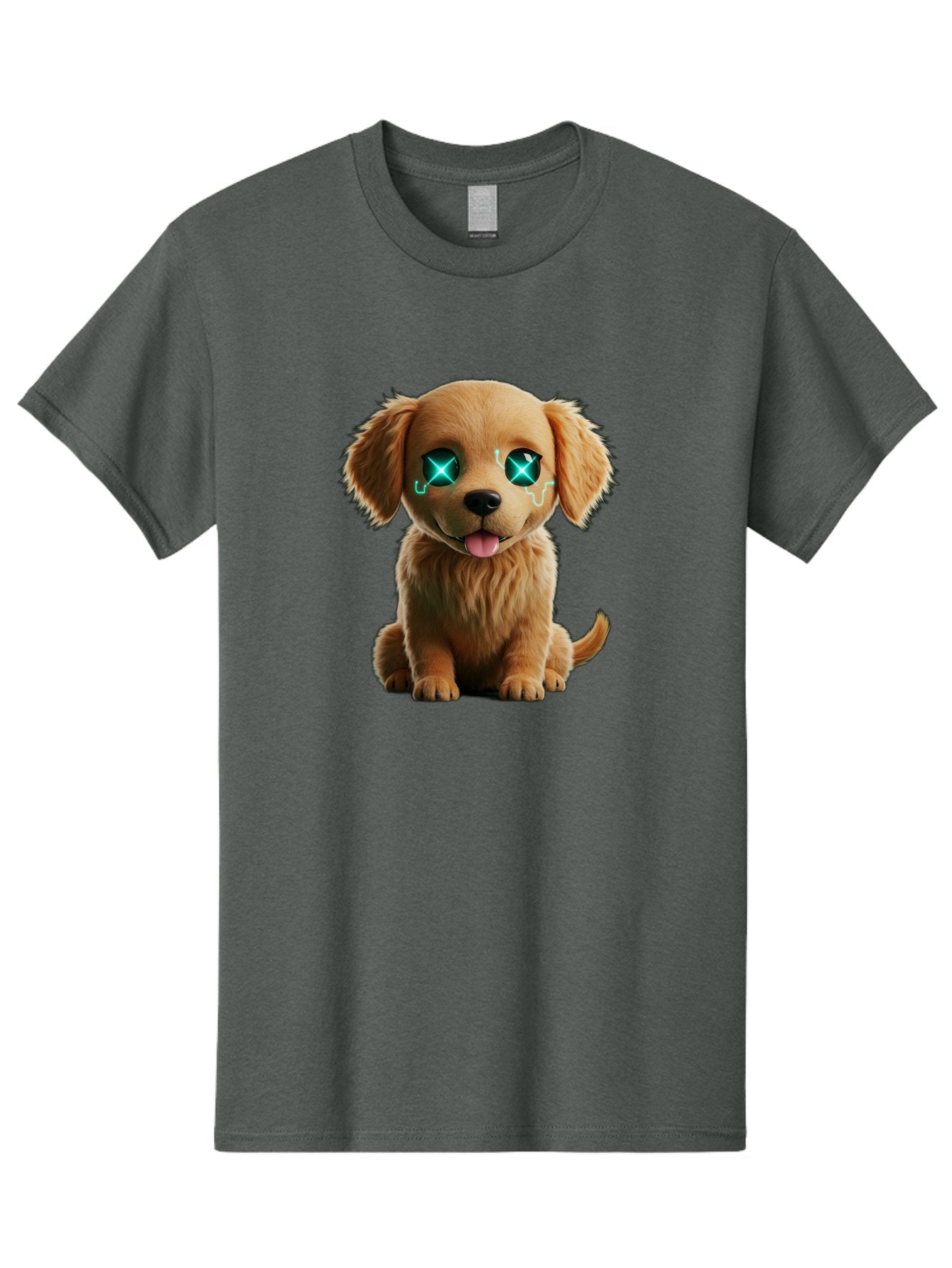 Crying-Puppy-1 Men'S Graphic Tee, 100% Cotton, Comfortable Casual Summer Wear, Machine Washable, Cute Dog, Cartoon-Style, Puppy Eyes, Sad Expression, Crying Tears, Sparkles, Digital Art, Kawaii, Adorable Animal, Funny Face Bab829 7