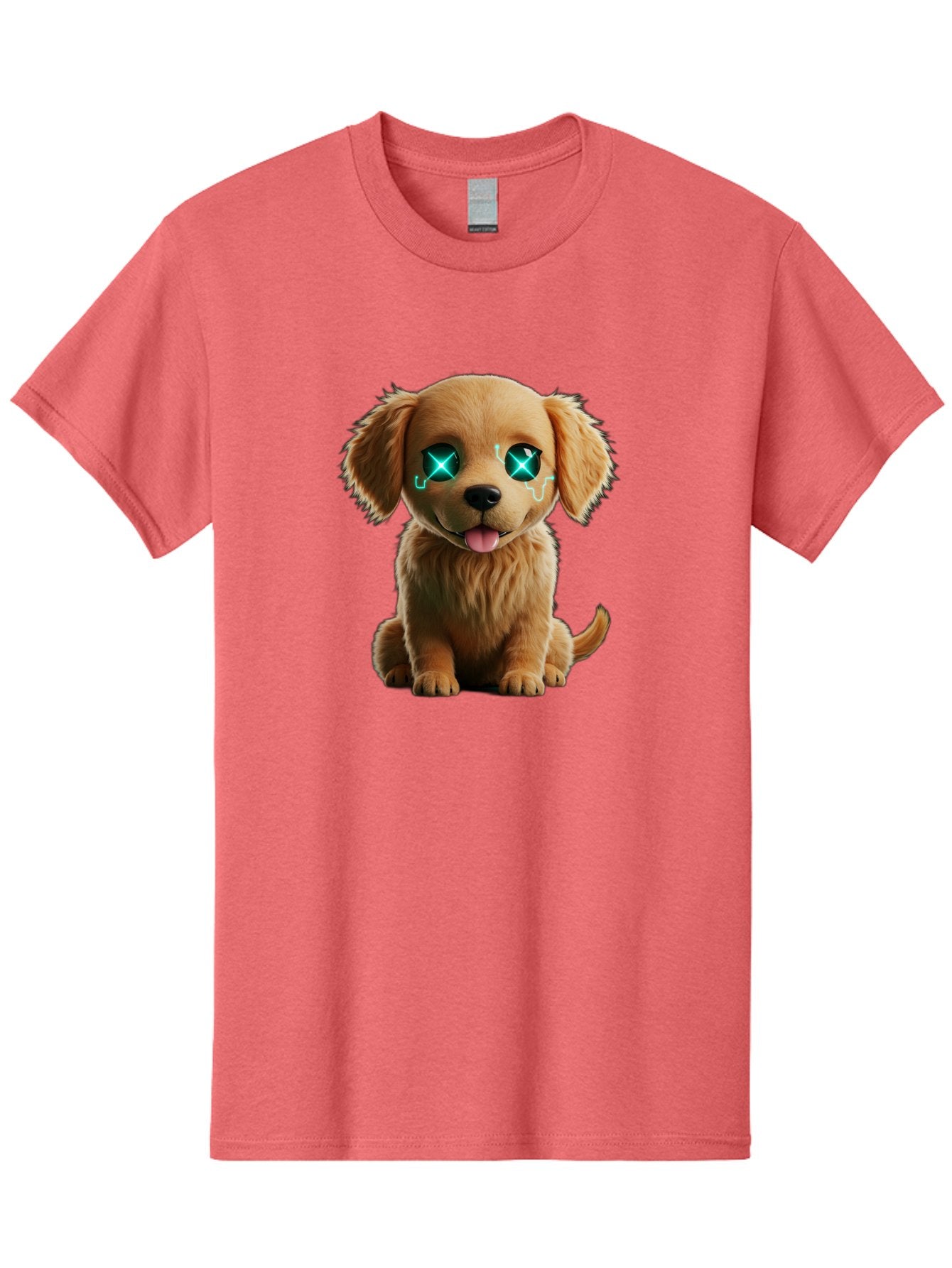 Crying-Puppy-1 Men'S Graphic Tee, 100% Cotton, Comfortable Casual Summer Wear, Machine Washable, Cute Dog, Cartoon-Style, Puppy Eyes, Sad Expression, Crying Tears, Sparkles, Digital Art, Kawaii, Adorable Animal, Funny Face Bab829 15