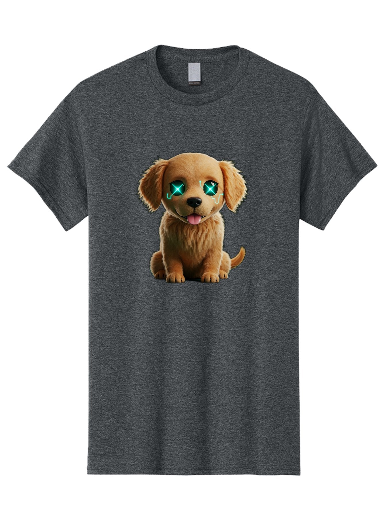 Crying-Puppy-1 Men'S Graphic Tee, 100% Cotton, Comfortable Casual Summer Wear, Machine Washable, Cute Dog, Cartoon-Style, Puppy Eyes, Sad Expression, Crying Tears, Sparkles, Digital Art, Kawaii, Adorable Animal, Funny Face Bab829 9