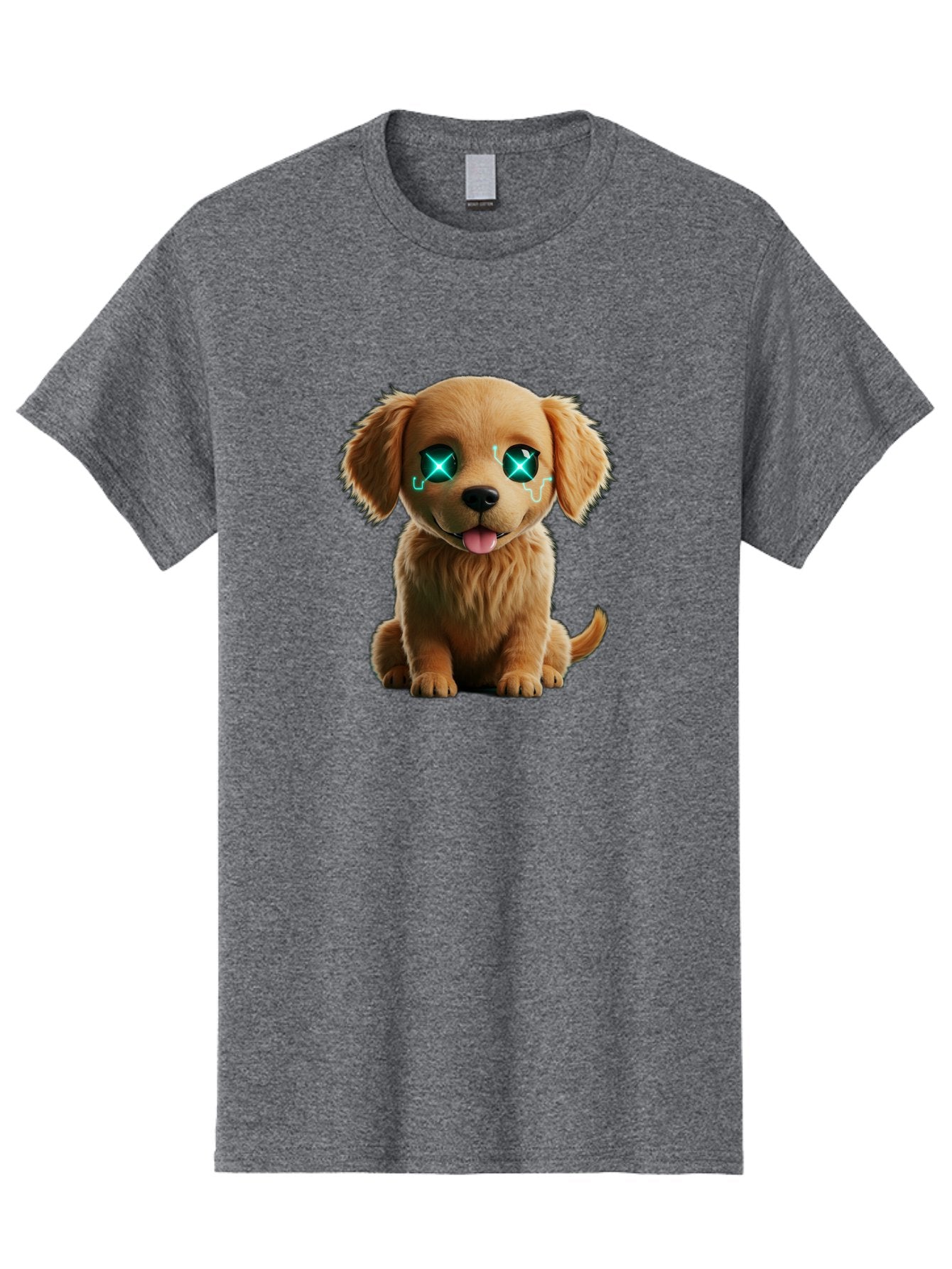 Crying-Puppy-1 Men'S Graphic Tee, 100% Cotton, Comfortable Casual Summer Wear, Machine Washable, Cute Dog, Cartoon-Style, Puppy Eyes, Sad Expression, Crying Tears, Sparkles, Digital Art, Kawaii, Adorable Animal, Funny Face Bab829 11