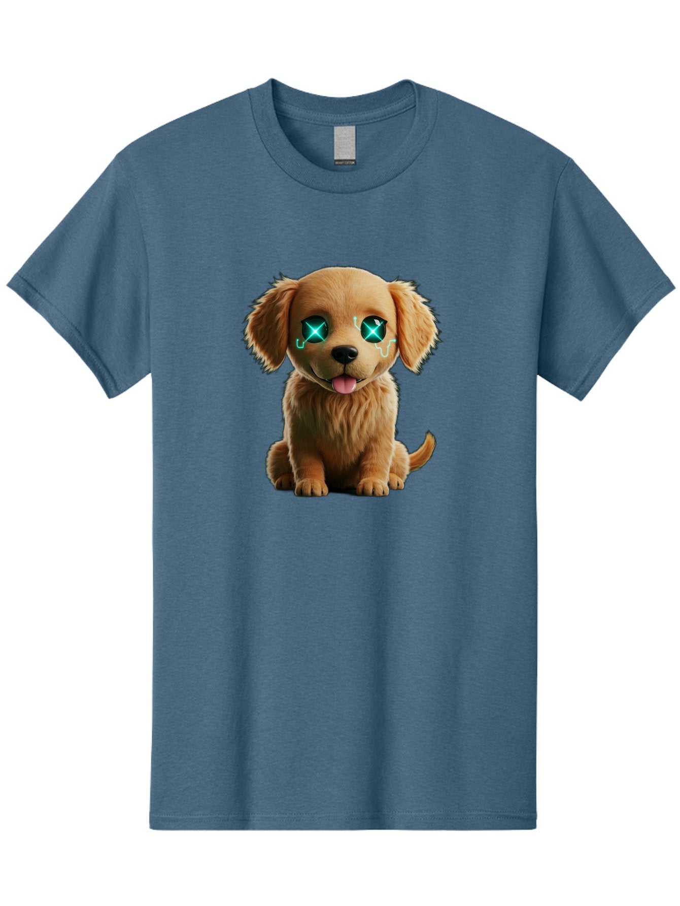 Crying-Puppy-1 Men'S Graphic Tee, 100% Cotton, Comfortable Casual Summer Wear, Machine Washable, Cute Dog, Cartoon-Style, Puppy Eyes, Sad Expression, Crying Tears, Sparkles, Digital Art, Kawaii, Adorable Animal, Funny Face Bab829 12