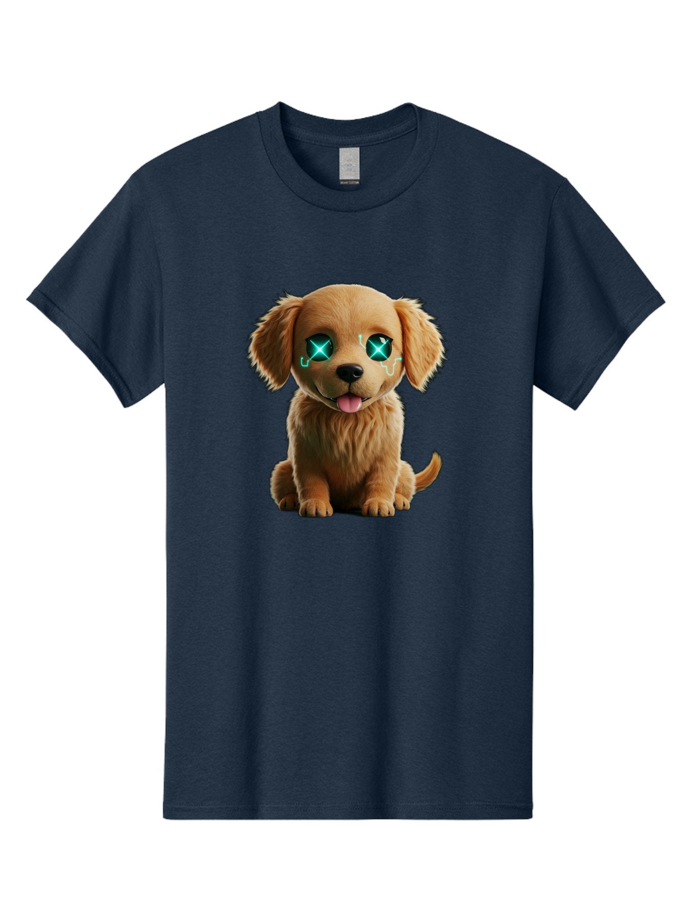 Crying-Puppy-1 Men'S Graphic Tee, 100% Cotton, Comfortable Casual Summer Wear, Machine Washable, Cute Dog, Cartoon-Style, Puppy Eyes, Sad Expression, Crying Tears, Sparkles, Digital Art, Kawaii, Adorable Animal, Funny Face Bab829 3