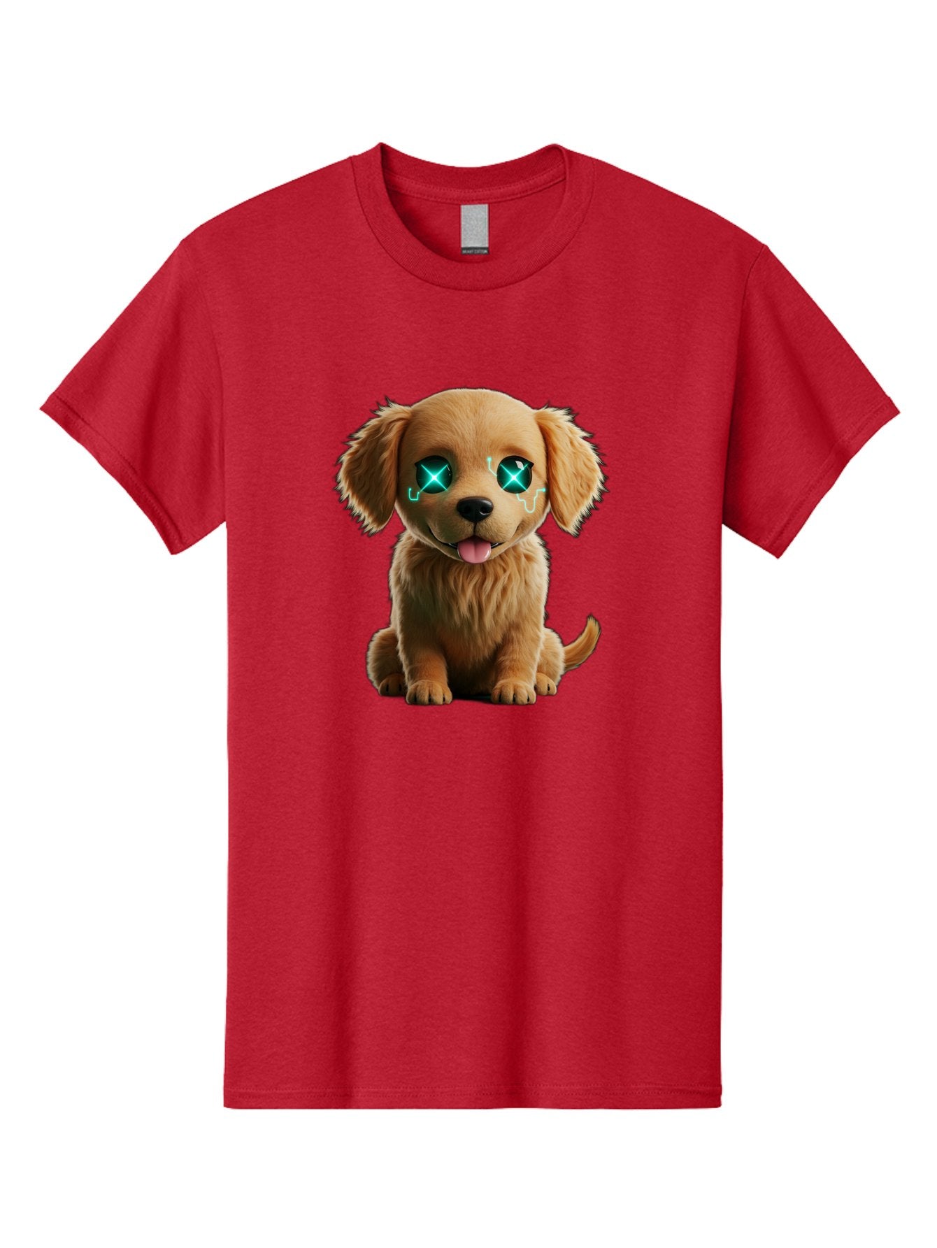 Crying-Puppy-1 Men'S Graphic Tee, 100% Cotton, Comfortable Casual Summer Wear, Machine Washable, Cute Dog, Cartoon-Style, Puppy Eyes, Sad Expression, Crying Tears, Sparkles, Digital Art, Kawaii, Adorable Animal, Funny Face Bab829 10