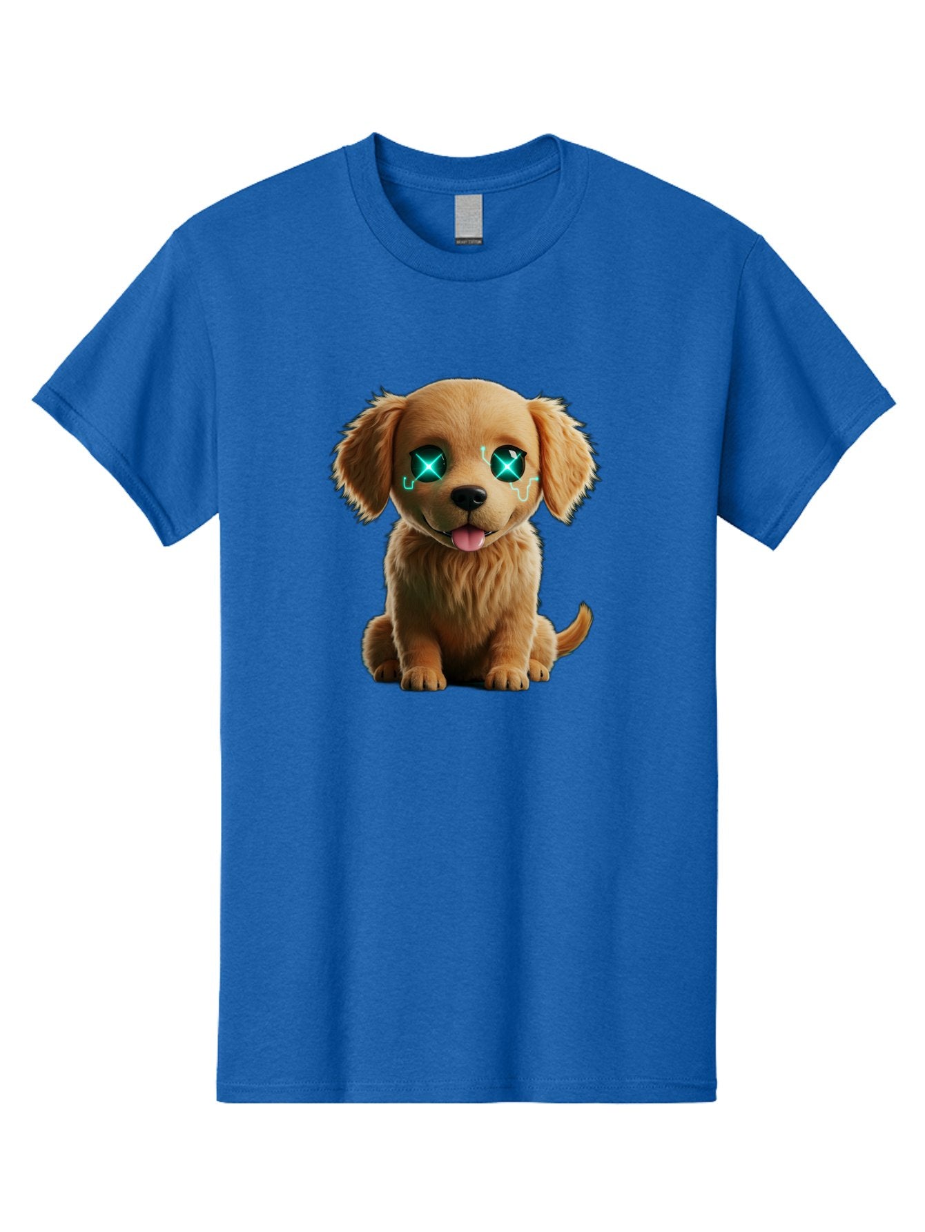 Crying-Puppy-1 Men'S Graphic Tee, 100% Cotton, Comfortable Casual Summer Wear, Machine Washable, Cute Dog, Cartoon-Style, Puppy Eyes, Sad Expression, Crying Tears, Sparkles, Digital Art, Kawaii, Adorable Animal, Funny Face Bab829 14