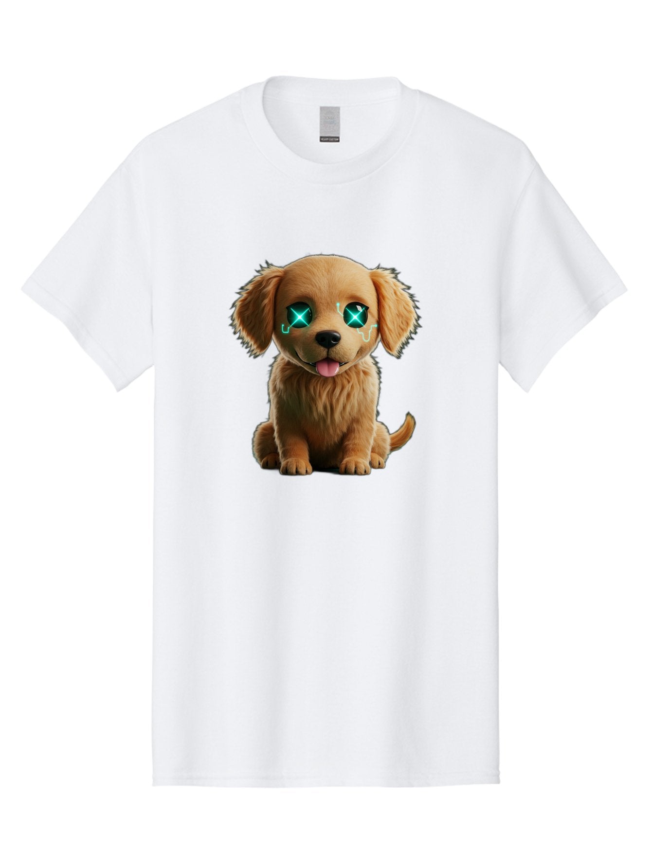 Crying-Puppy-1 Men'S Graphic Tee, 100% Cotton, Comfortable Casual Summer Wear, Machine Washable, Cute Dog, Cartoon-Style, Puppy Eyes, Sad Expression, Crying Tears, Sparkles, Digital Art, Kawaii, Adorable Animal, Funny Face Bab829 5