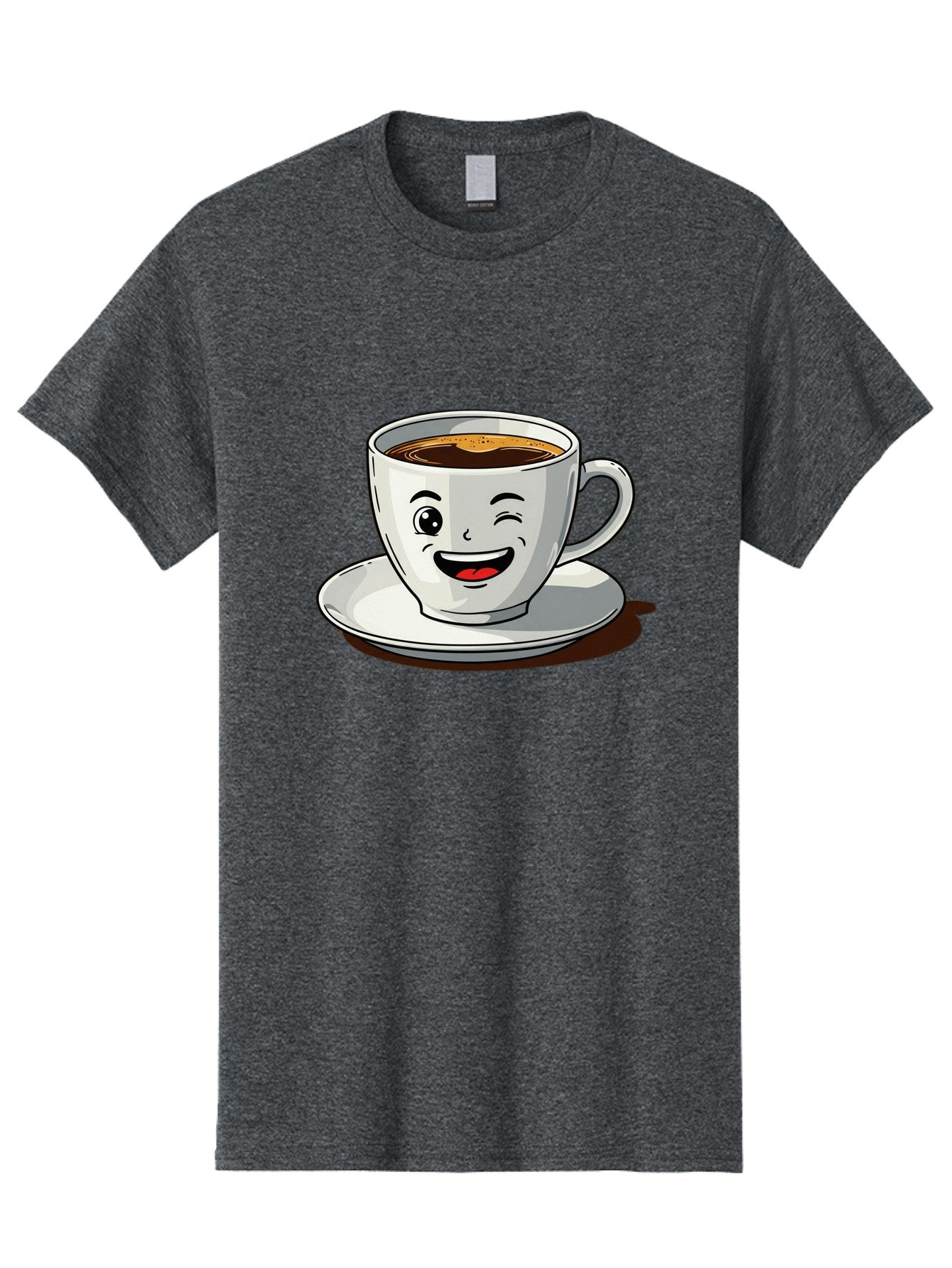 Cup-Of-Coffee-1 Men'S Graphic Tee, 100% Cotton, Comfortable Casual Summer Wear, Machine Washable, Happy Coffee Cup, Smiling Face, Coffee Time, Morning Pick-Me-Up, Caffeinated Beverage, Cartoon Character, Coffee Lover, Funny Illustration, Bab833 6