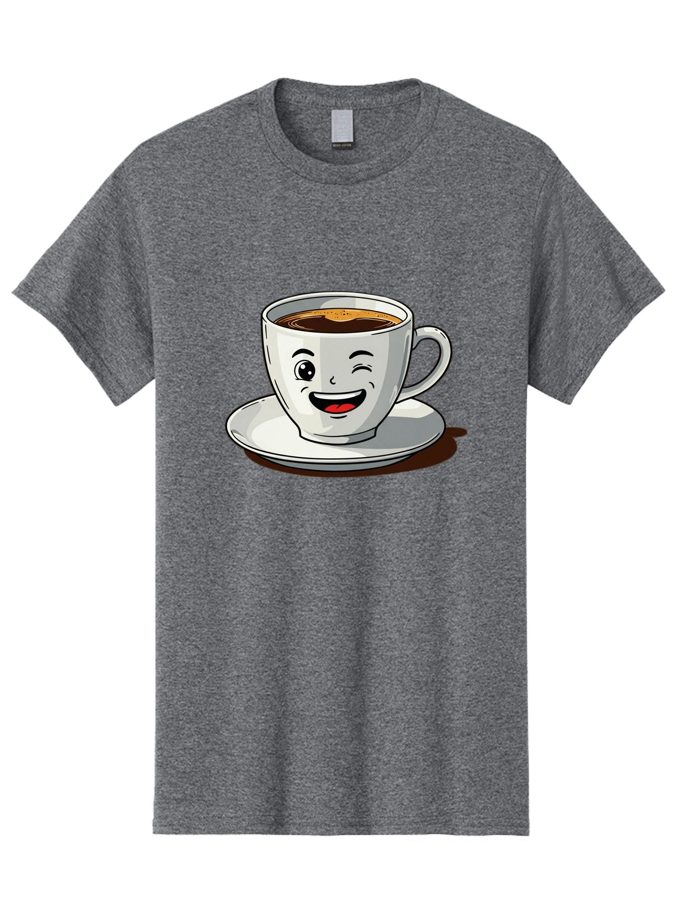 Cup-Of-Coffee-1 Men'S Graphic Tee, 100% Cotton, Comfortable Casual Summer Wear, Machine Washable, Happy Coffee Cup, Smiling Face, Coffee Time, Morning Pick-Me-Up, Caffeinated Beverage, Cartoon Character, Coffee Lover, Funny Illustration, Bab833 11